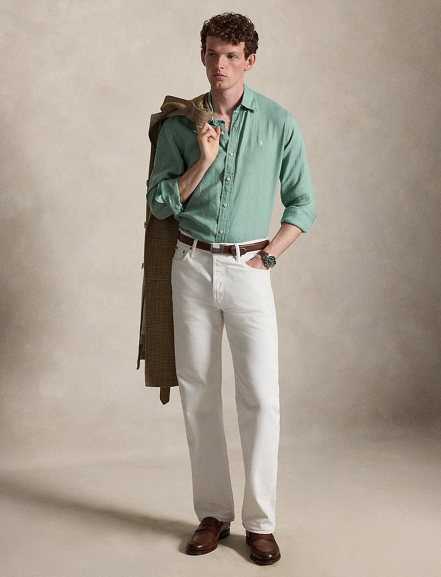 Polo Ralph Lauren - 17/1 PD LINEN V1-CUBDPPCS - linased särgid - faded mint - 4
