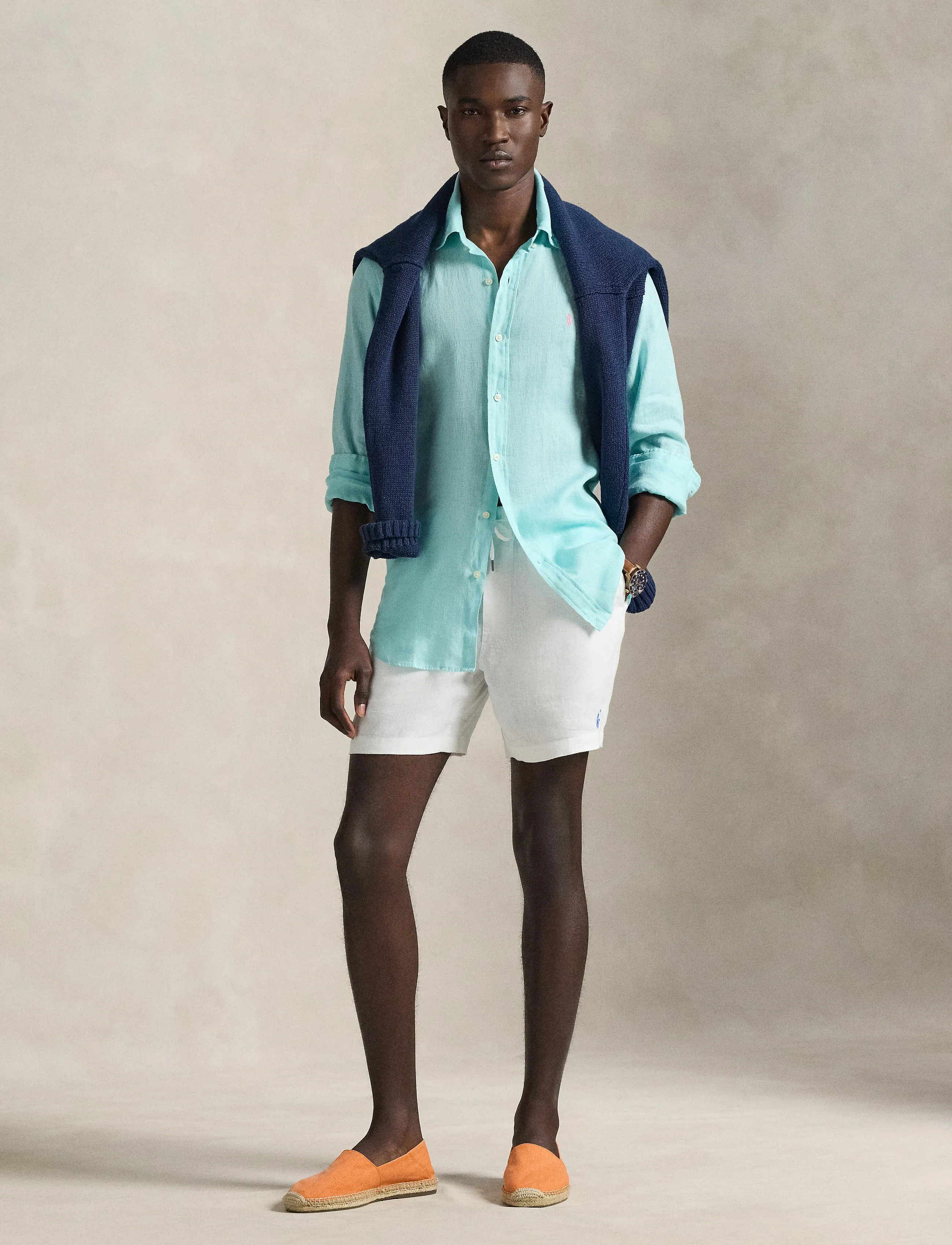 Polo Ralph Lauren - 17/1 PD LINEN V1-CUBDPPCS - linased särgid - new aqua - 3