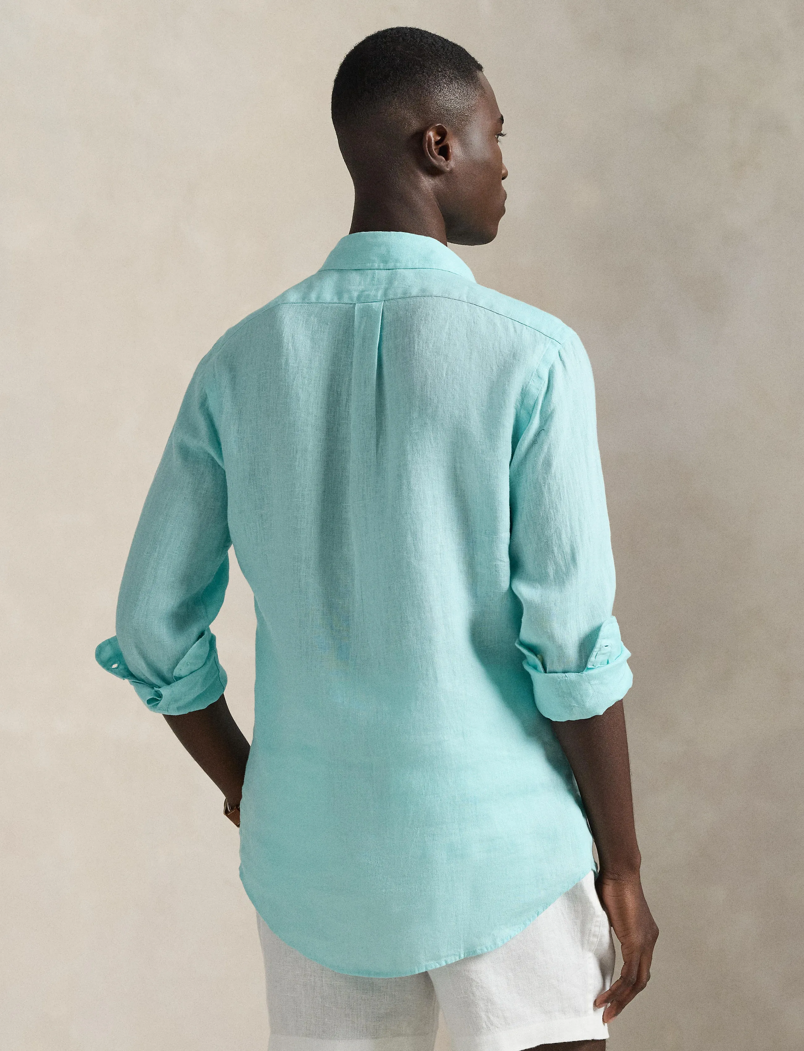 Polo Ralph Lauren - 17/1 PD LINEN V1-CUBDPPCS - linased särgid - new aqua - 5