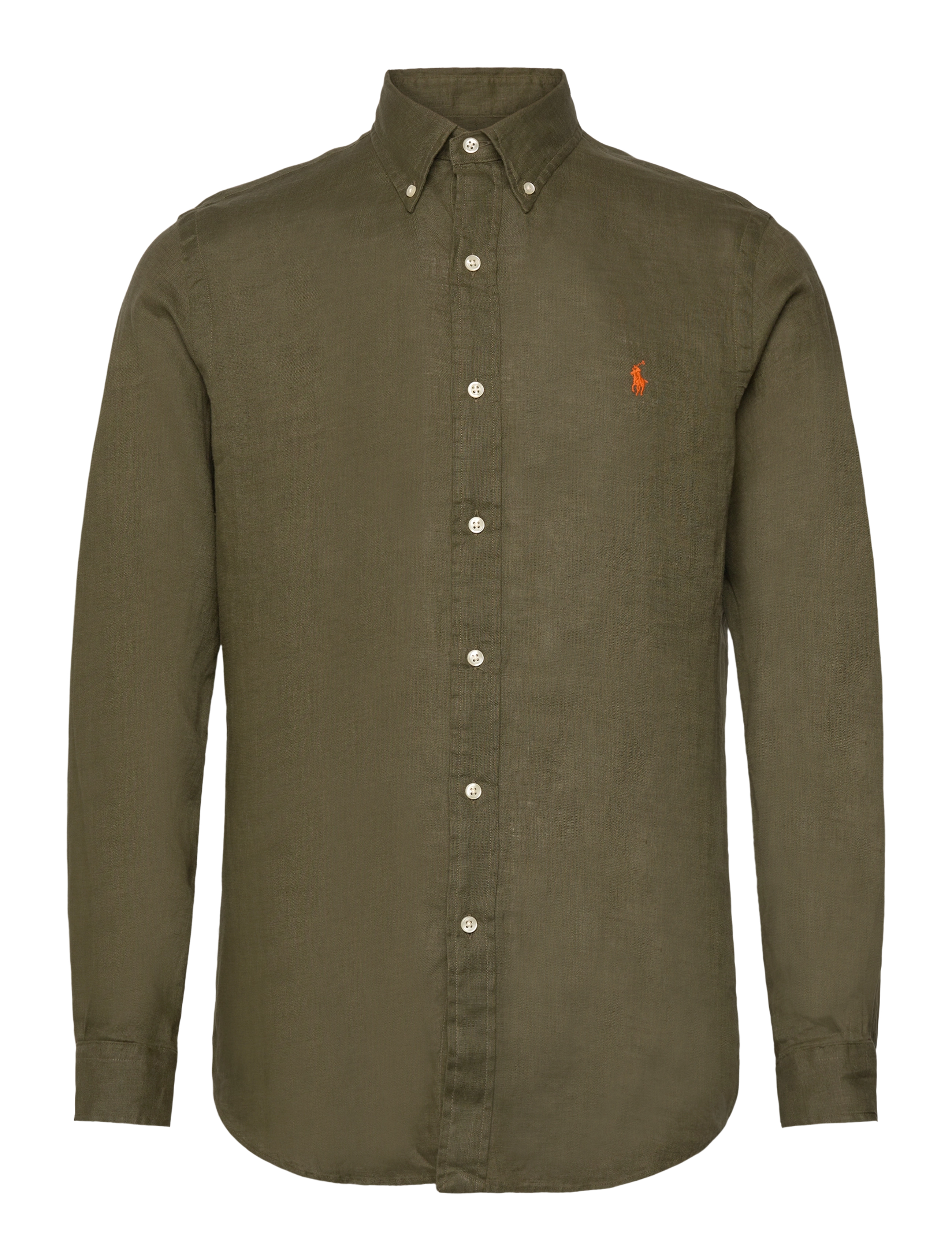 Polo Ralph Lauren Custom Fit Linen Shirt - Skjorter - NEW OLIVE / green