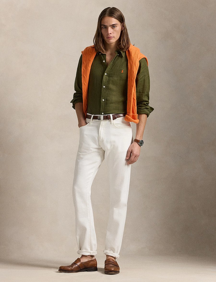 Polo Ralph Lauren - 17/1 PD LINEN V1-CUBDPPCS - linased särgid - new olive - 3