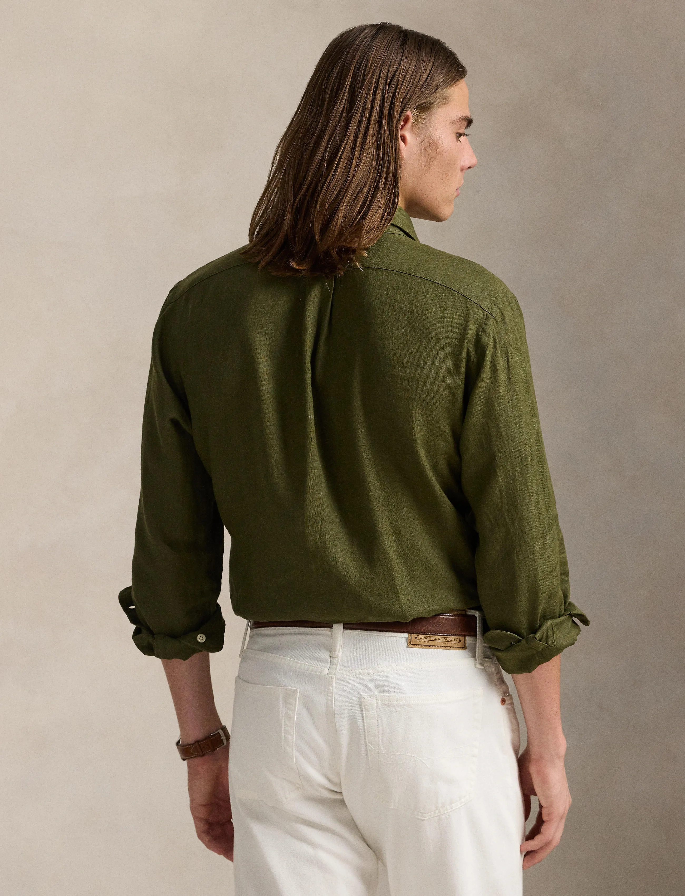Polo Ralph Lauren - 17/1 PD LINEN V1-CUBDPPCS - linased särgid - new olive - 5