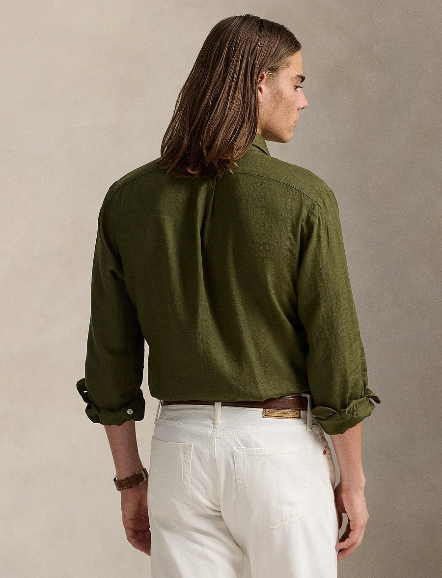 Polo Ralph Lauren - 17/1 PD LINEN V1-CUBDPPCS - linased särgid - new olive - 5