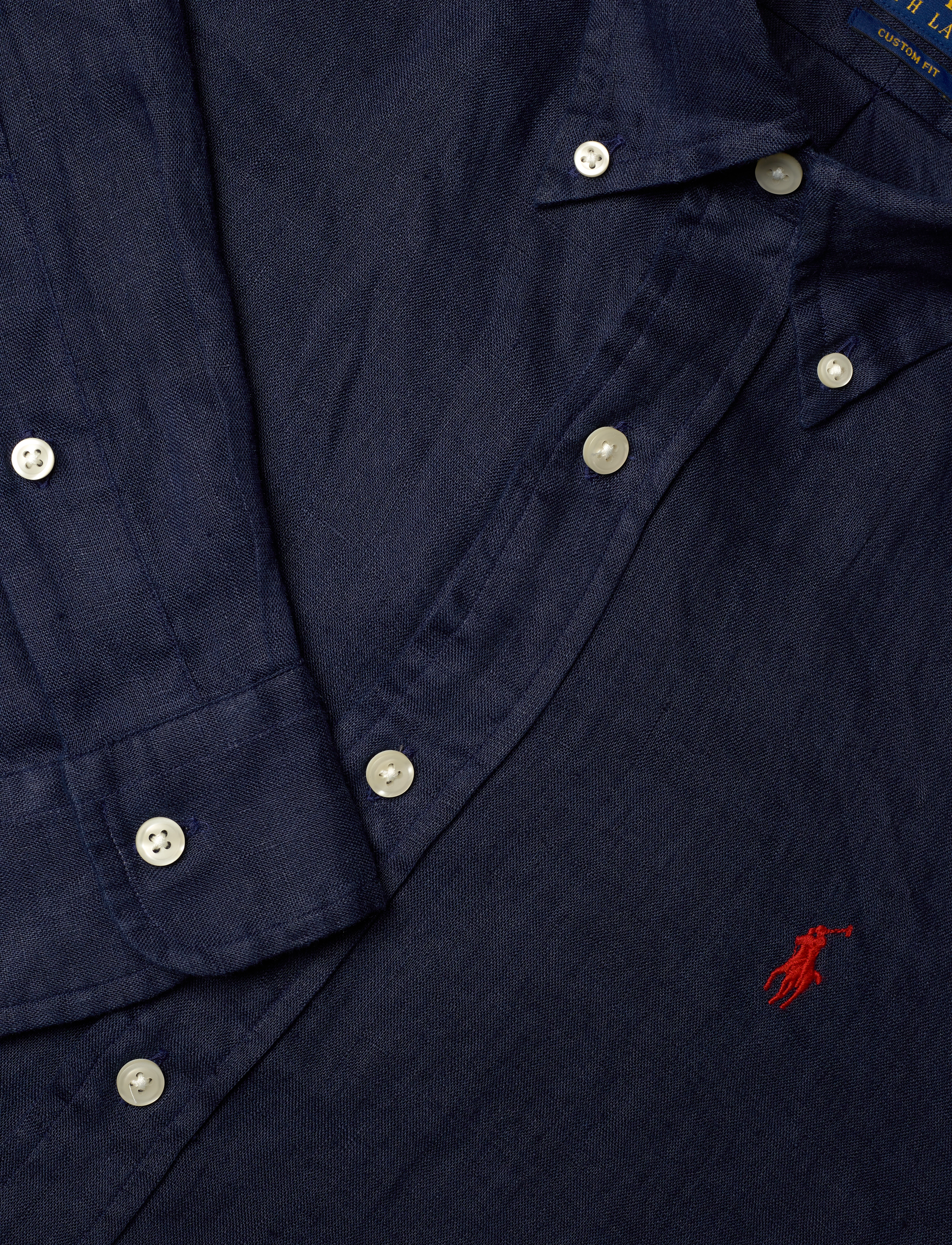 Polo Ralph Lauren - Custom Fit Linen Shirt - newport navy - 3