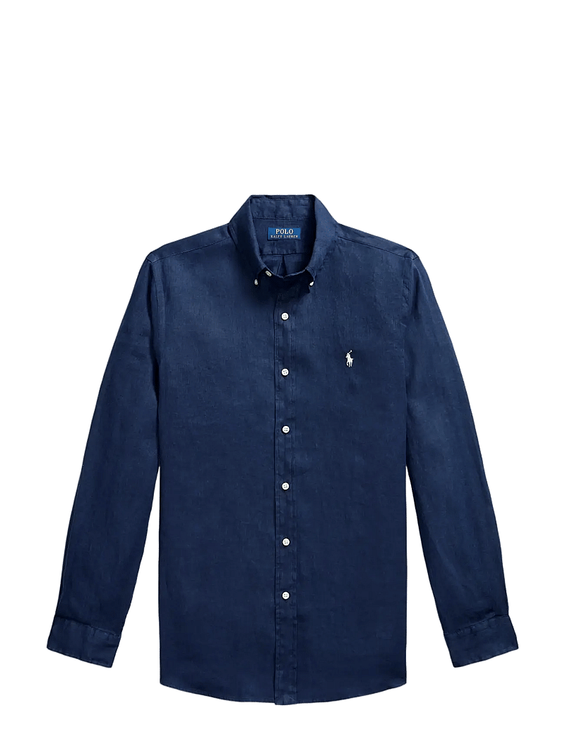 Polo Ralph Lauren - Custom Fit Linen Shirt - leinenhemden - newport navy w/ w - 1