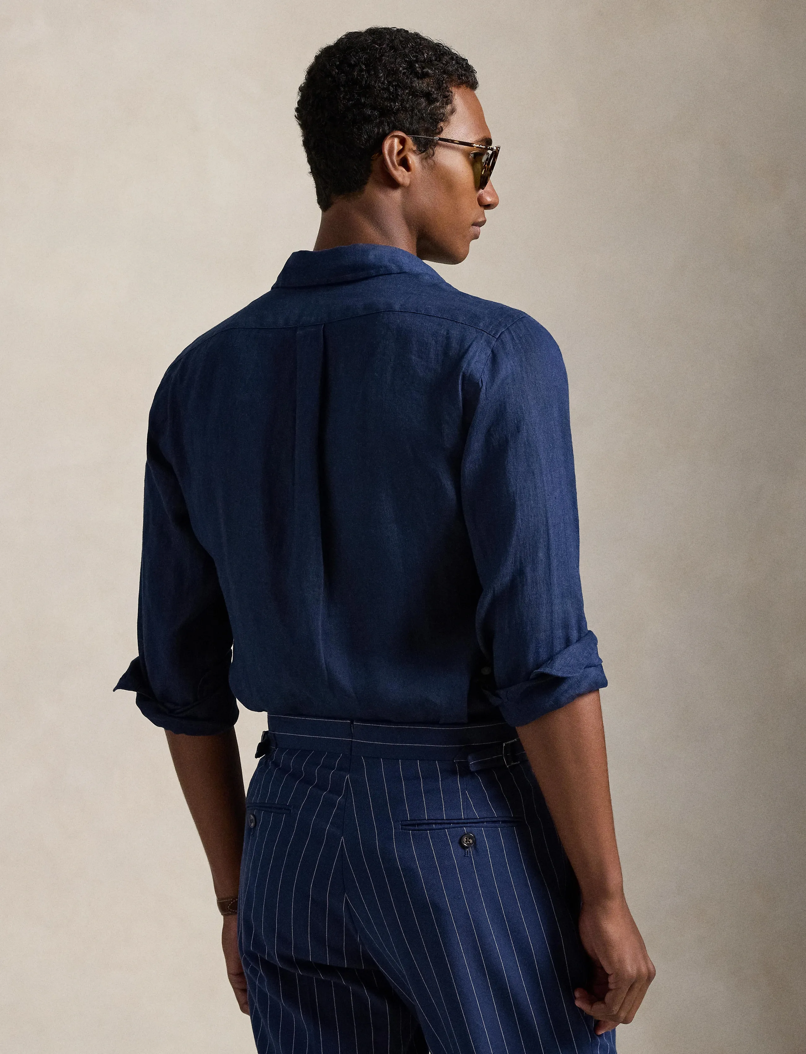 Polo Ralph Lauren - 17/1 PD LINEN V1-CUBDPPCS - leinenhemden - newport navy w/ w - 3