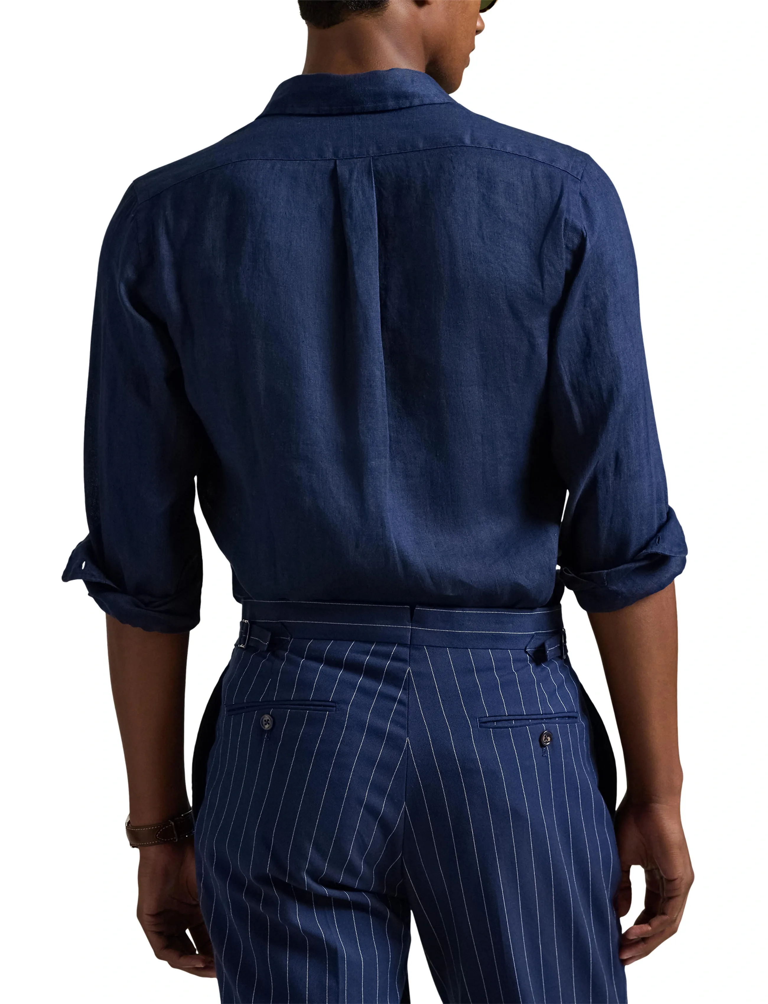 Polo Ralph Lauren - 17/1 PD LINEN V1-CUBDPPCS - leinenhemden - newport navy w/ w - 5