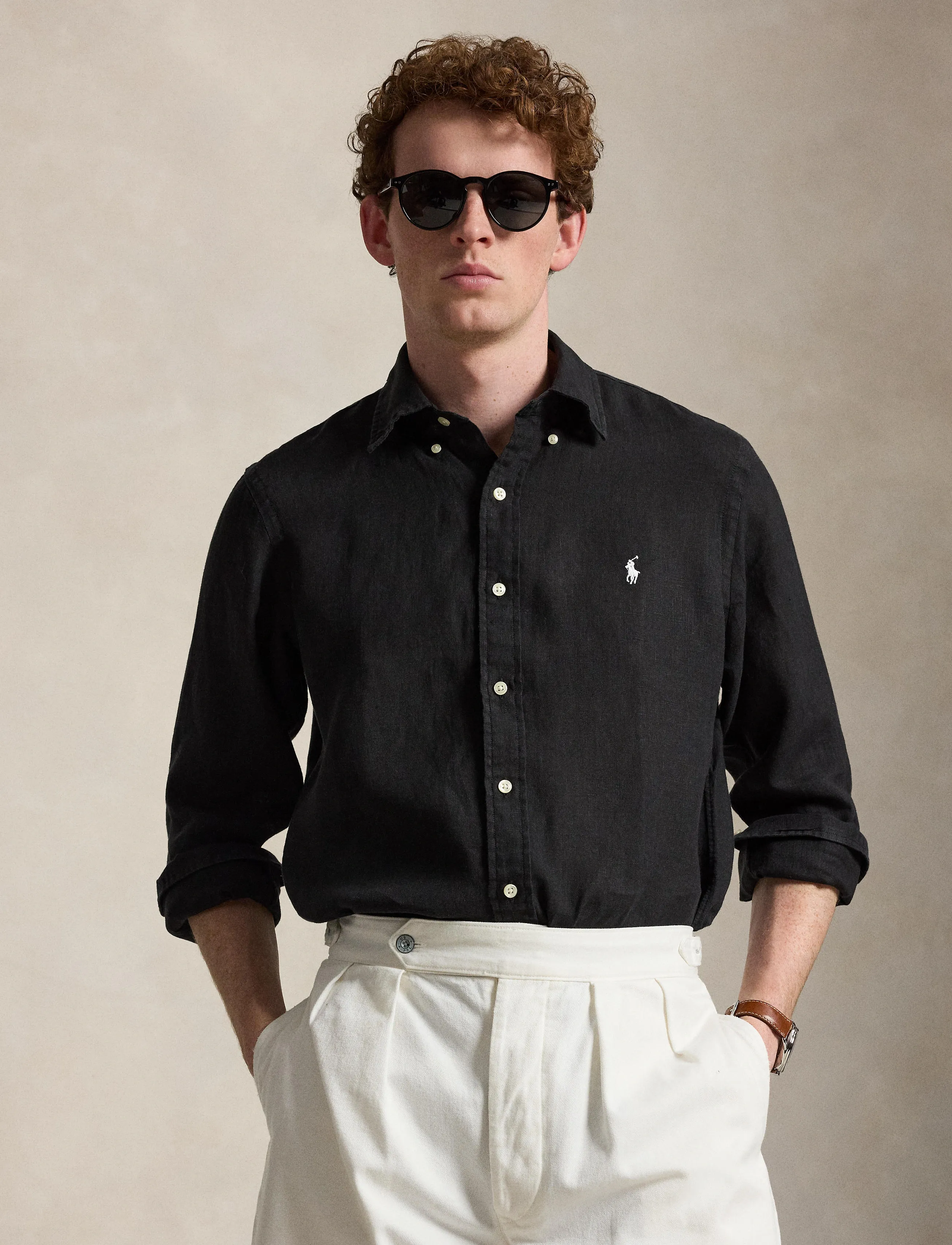 Polo Ralph Lauren - 17/1 PD LINEN V1-CUBDPPCS - casual - polo black - 3