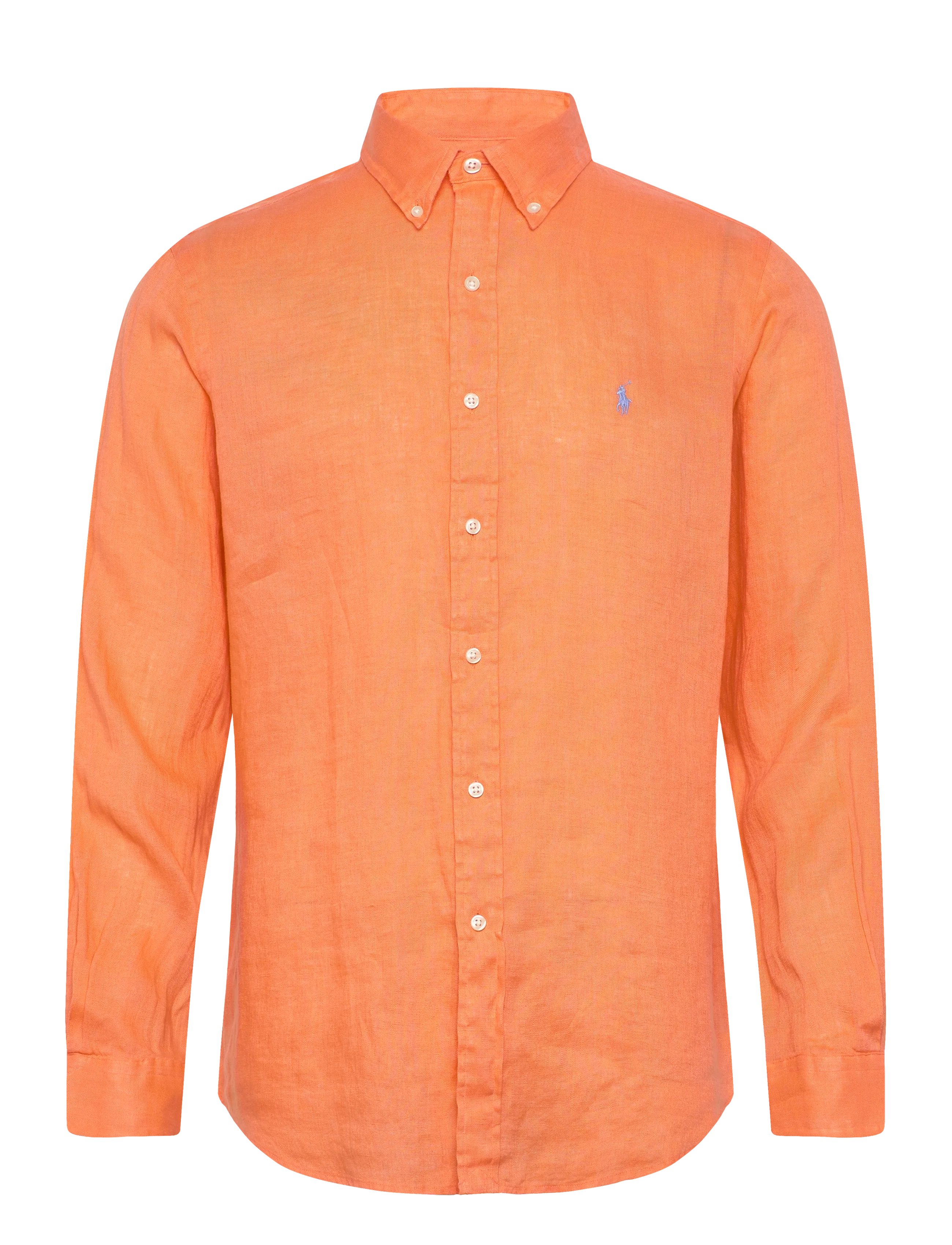 POLO RALPH LAUREN Custom Fit Linen Shirt Orange - XS - Herren