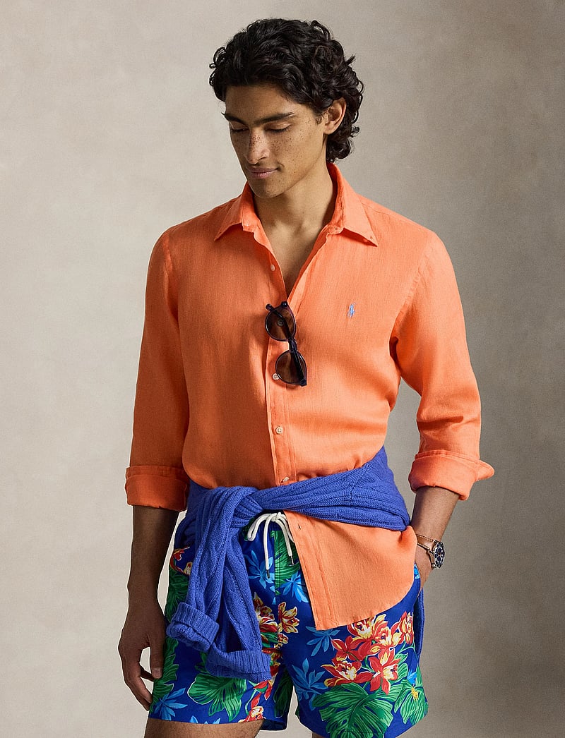 Polo Ralph Lauren - 17/1 PD LINEN V1-CUBDPPCS - oxford shirts - pompano orange - 3