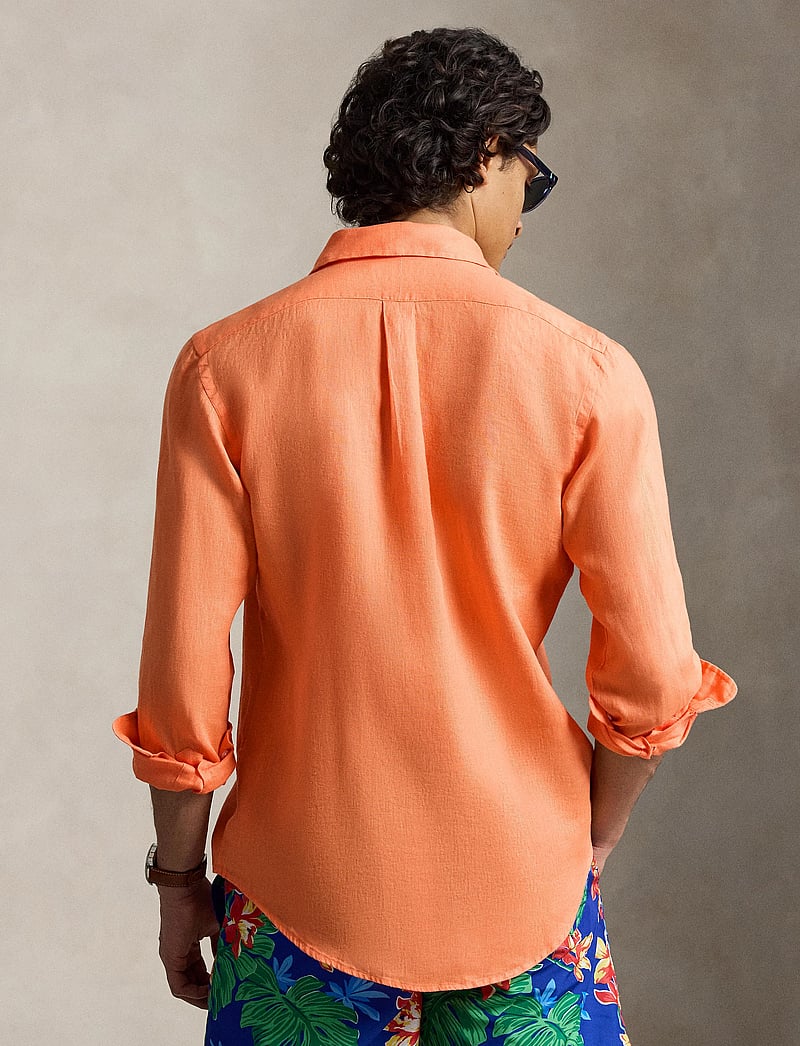 Polo Ralph Lauren - 17/1 PD LINEN V1-CUBDPPCS - oxford shirts - pompano orange - 5