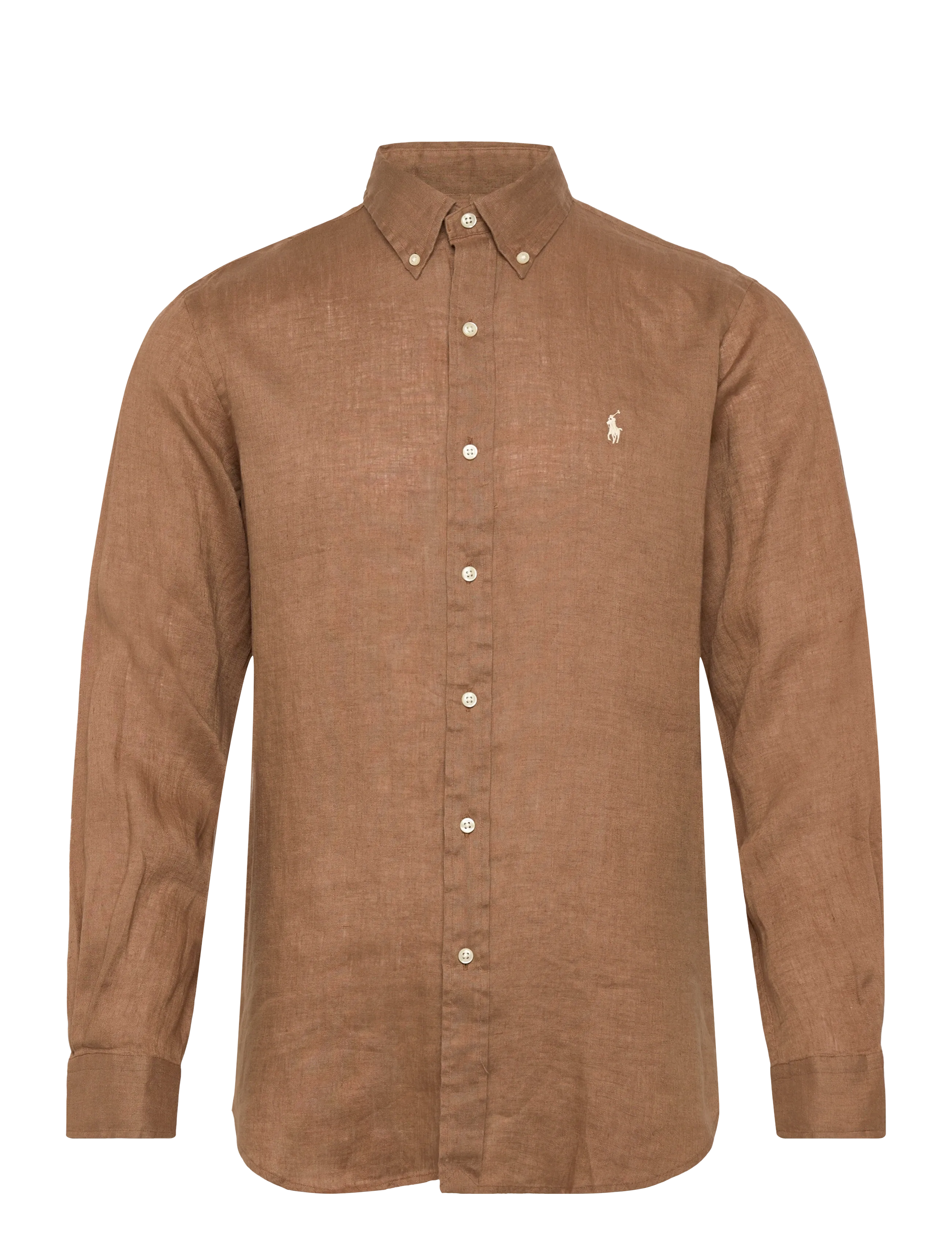 POLO RALPH LAUREN Custom Fit Linen Shirt Braun - M - Herren