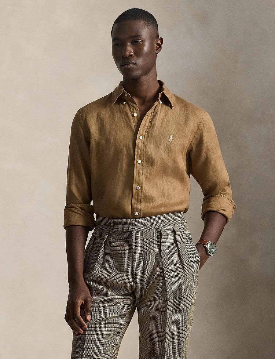 Polo Ralph Lauren - 17/1 PD LINEN V1-CUBDPPCS - linased särgid - rl brown - 3