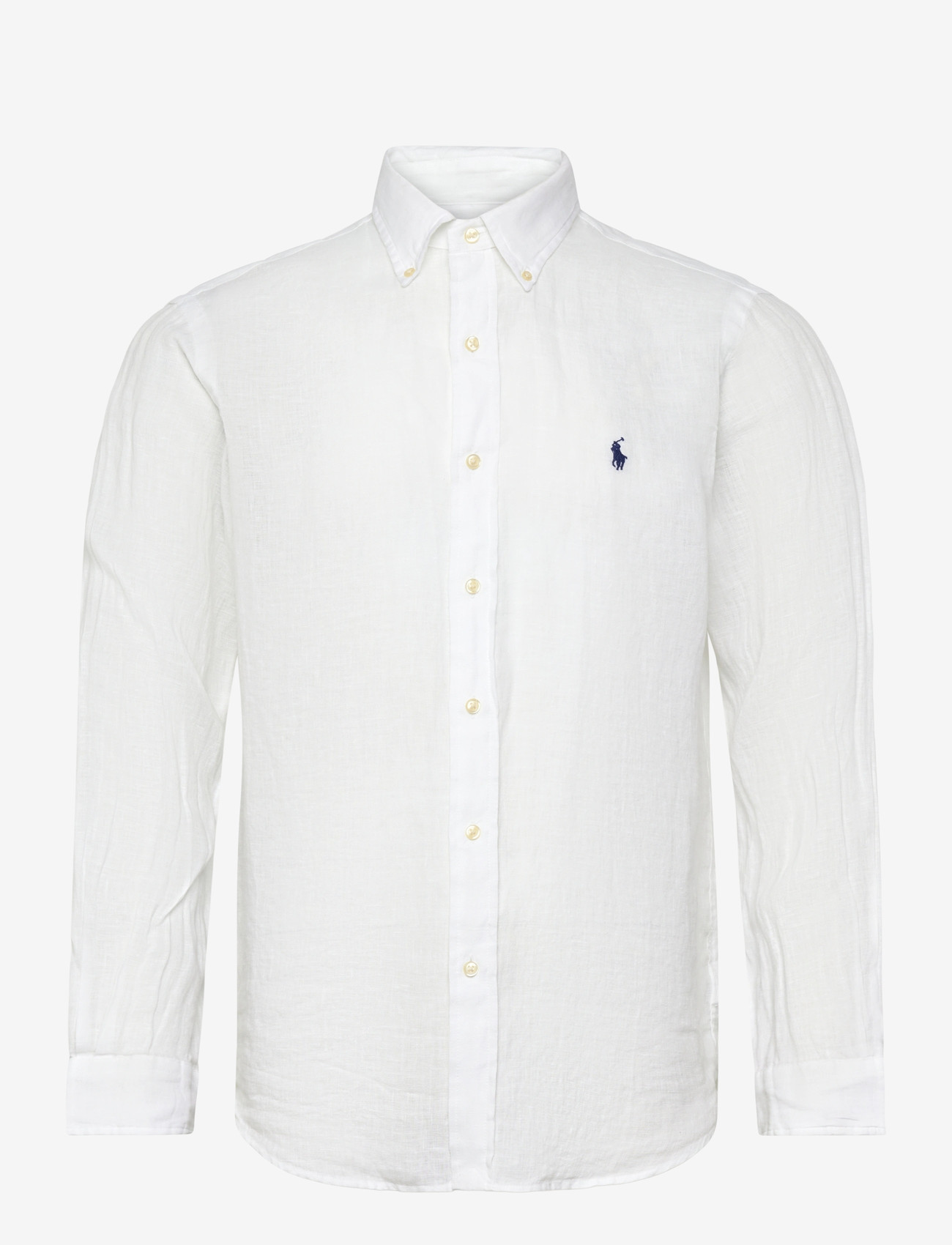 Polo Ralph Lauren - Custom Fit Linen Shirt - leinenhemden - white - 0