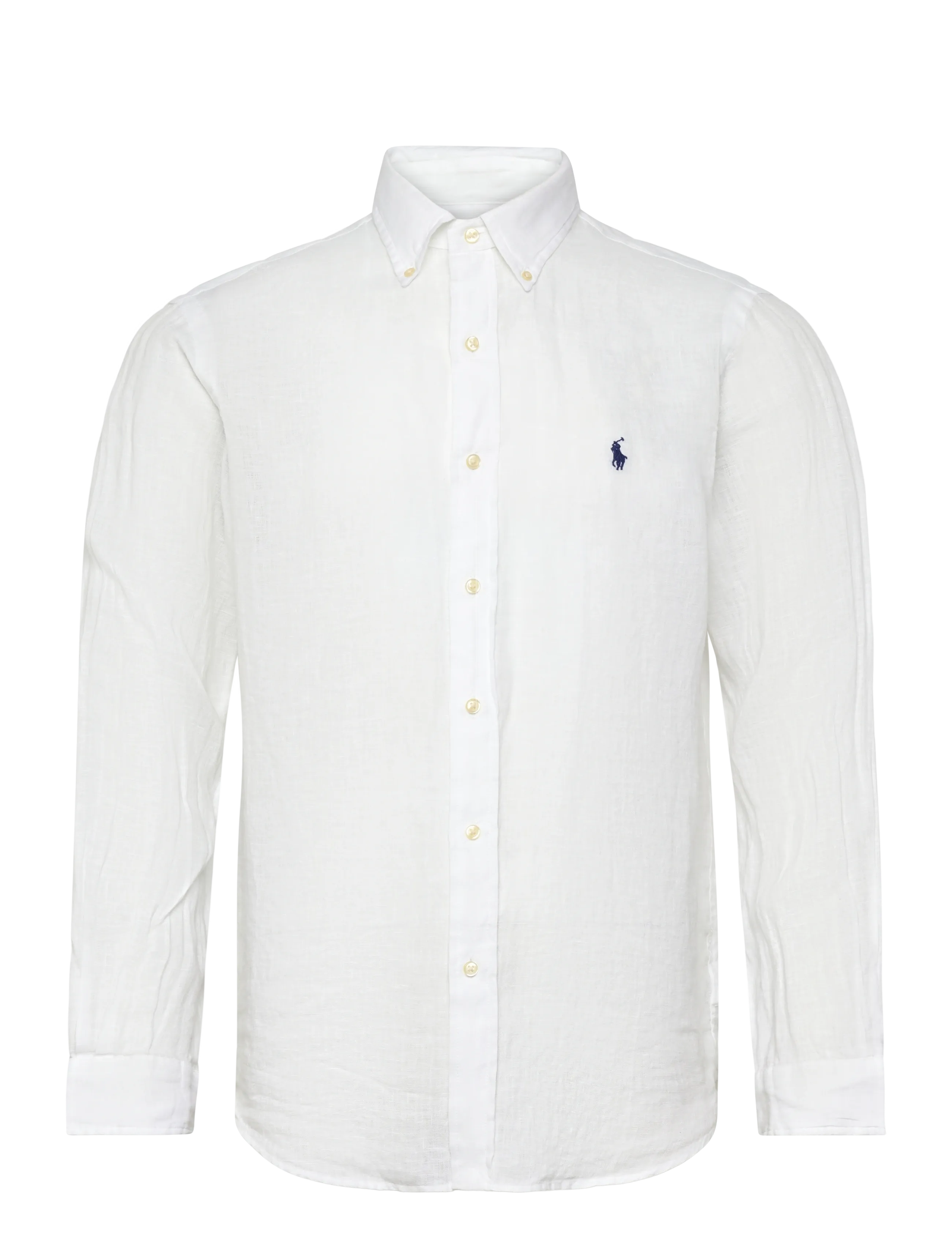Polo Ralph Lauren Custom Fit Linen Shirt - Preppy - WHITE / white