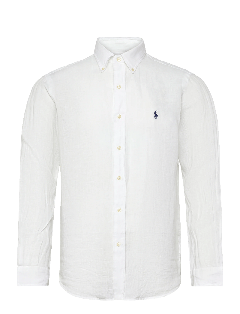 Polo Ralph Lauren - Custom Fit Linen Shirt - leinenhemden - white - 0