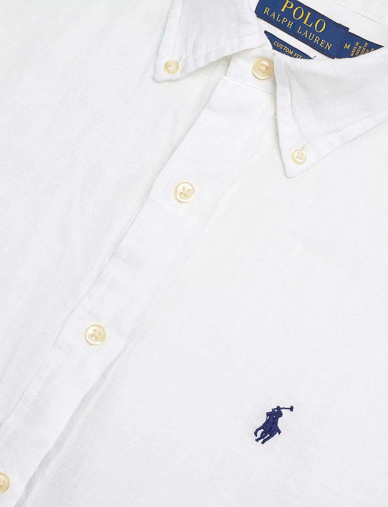 Polo Ralph Lauren - Custom Fit Linen Shirt - leinenhemden - white - 3