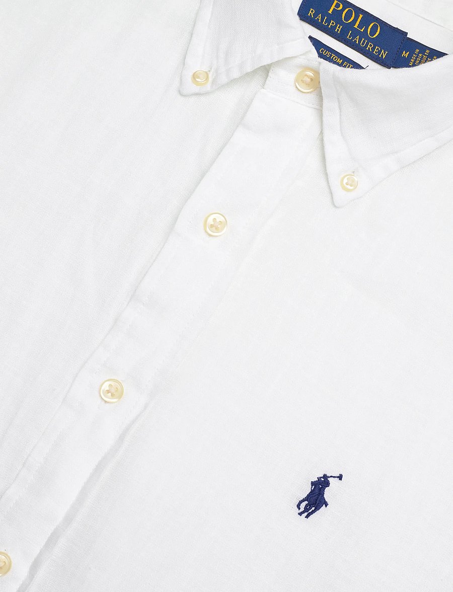 Polo Ralph Lauren - 17/1 PD LINEN V1-CUBDPPCS - leinenhemden - white - 3