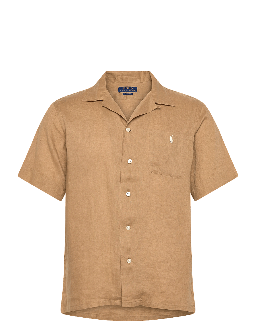 Polo Ralph Lauren - Classic Fit Linen Camp Shirt - linskjorter - cafe tan - 0