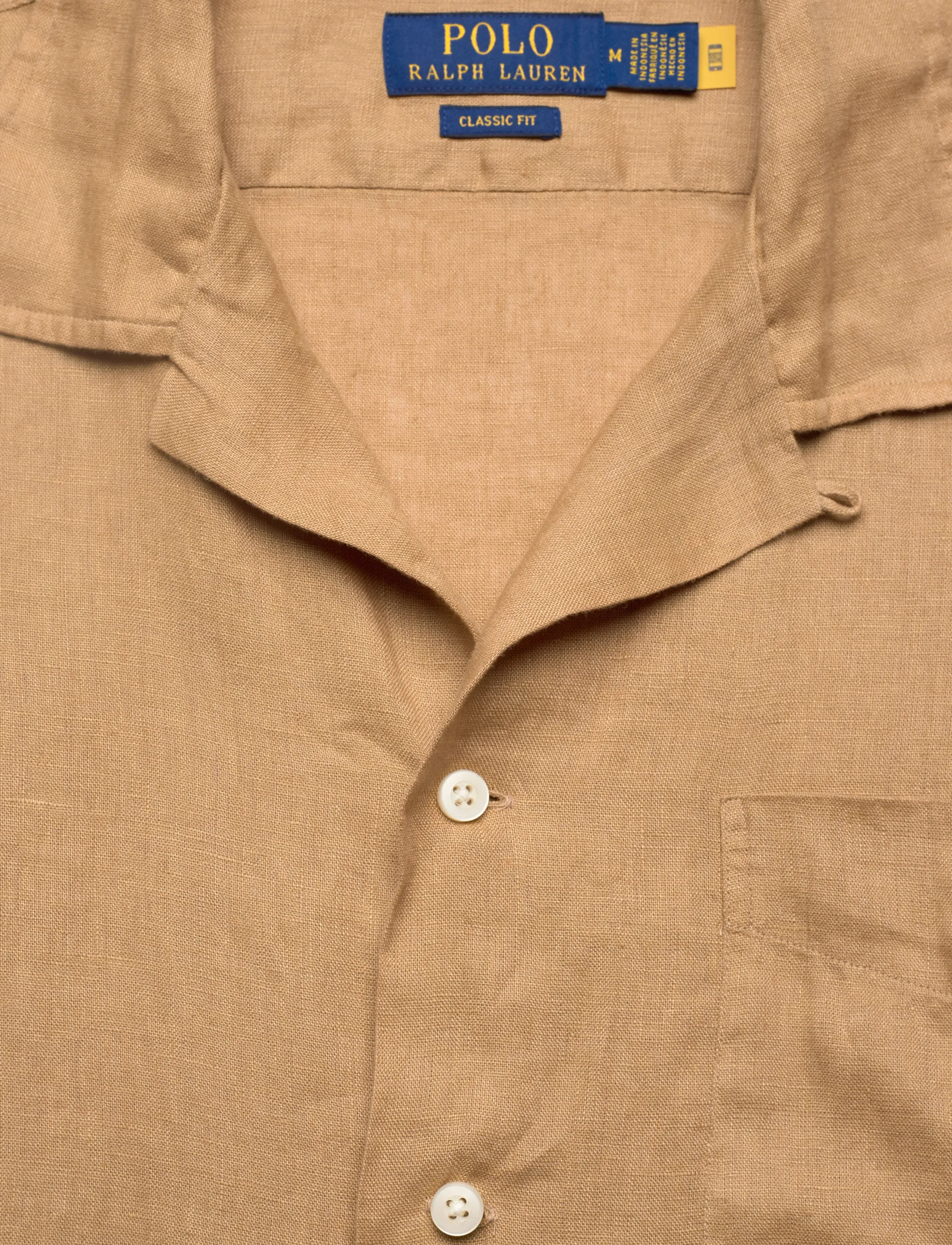 Polo Ralph Lauren - Classic Fit Linen Camp Shirt - linskjorter - cafe tan - 2
