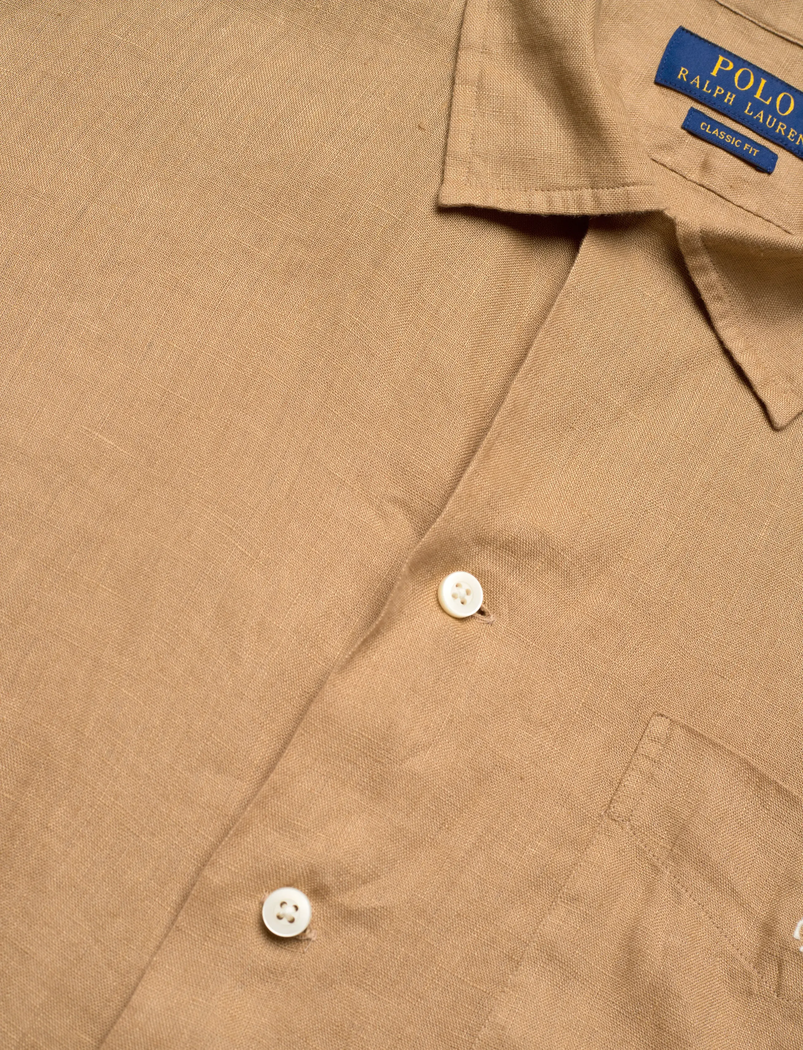 Polo Ralph Lauren - Classic Fit Linen Camp Shirt - linskjorter - cafe tan - 3