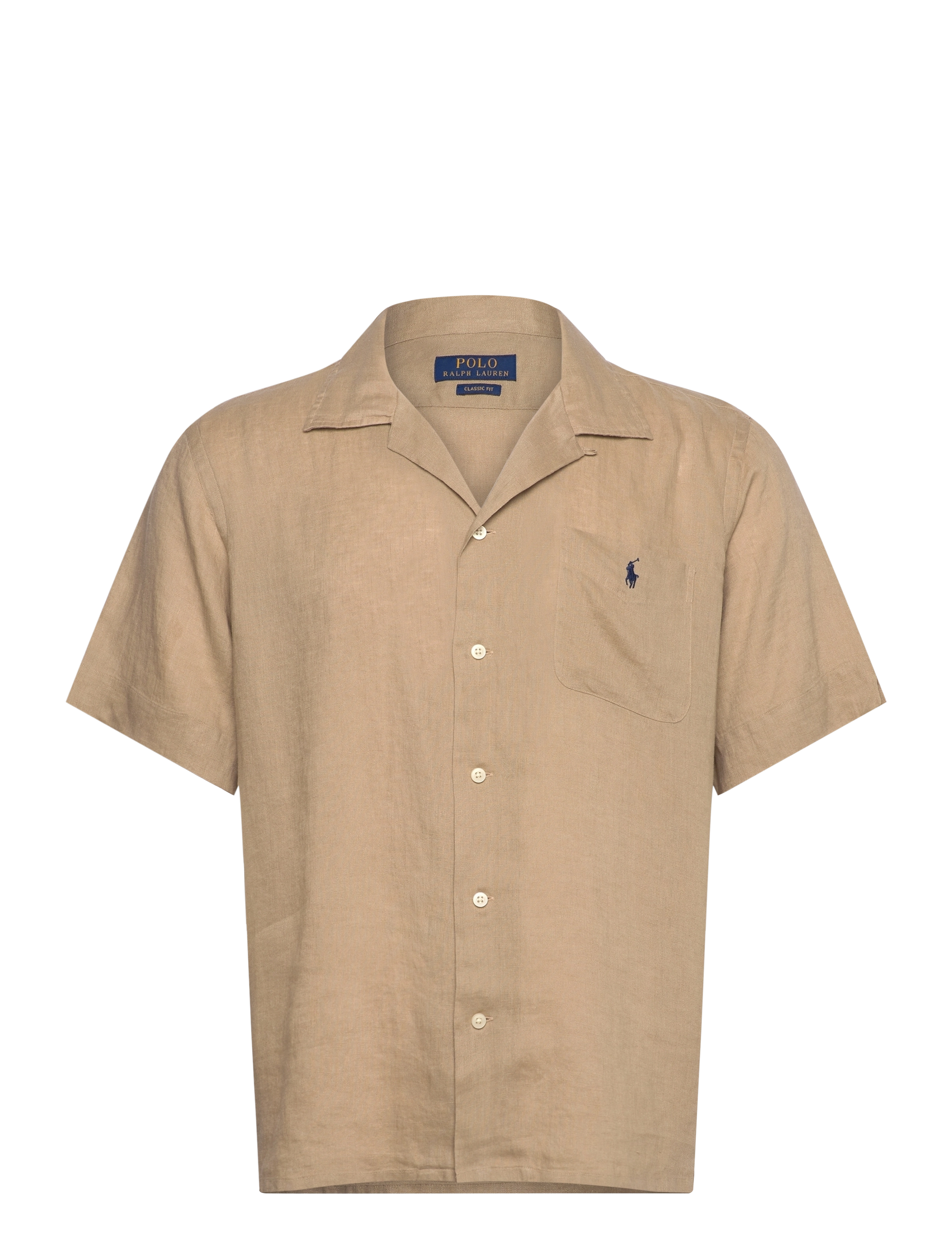 Polo Ralph Lauren Classic Fit Linen Camp Shirt - Kleidung - COASTAL BEIGE / beige