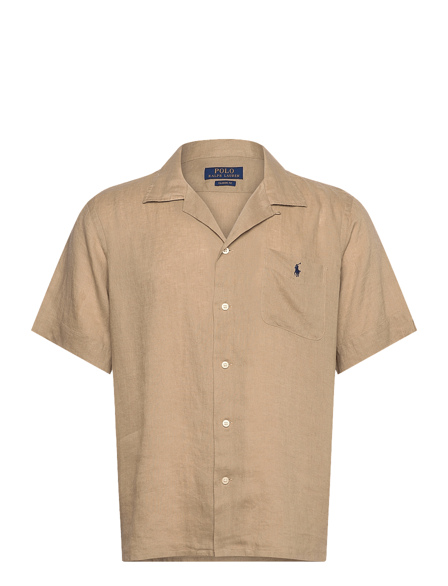 Polo Ralph Lauren - Classic Fit Linen Camp Shirt - linneskjortor - coastal beige - 0