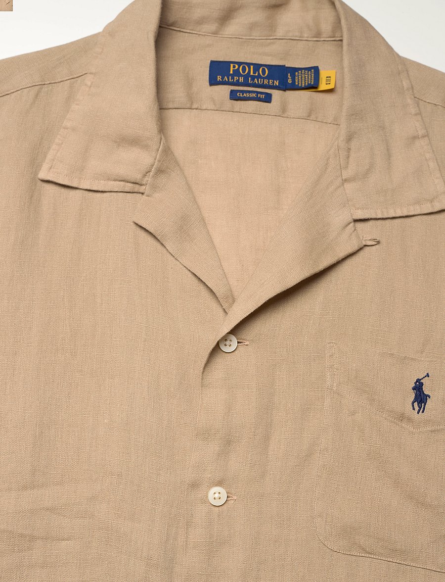 Polo Ralph Lauren - Classic Fit Linen Camp Shirt - linneskjortor - coastal beige - 2
