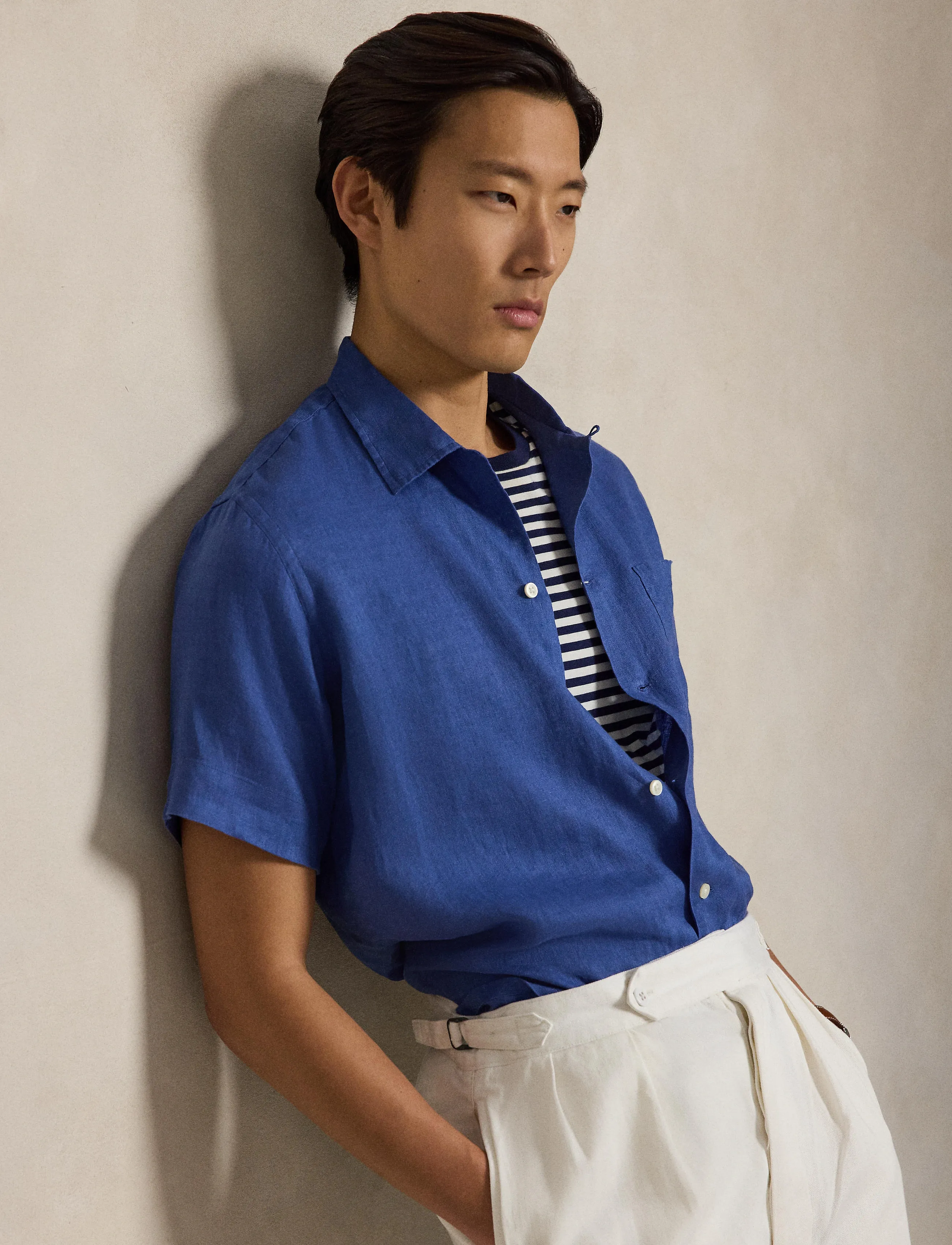 Polo Ralph Lauren - Classic Fit Linen Camp Shirt - hørskjorter - dusty azure - 3