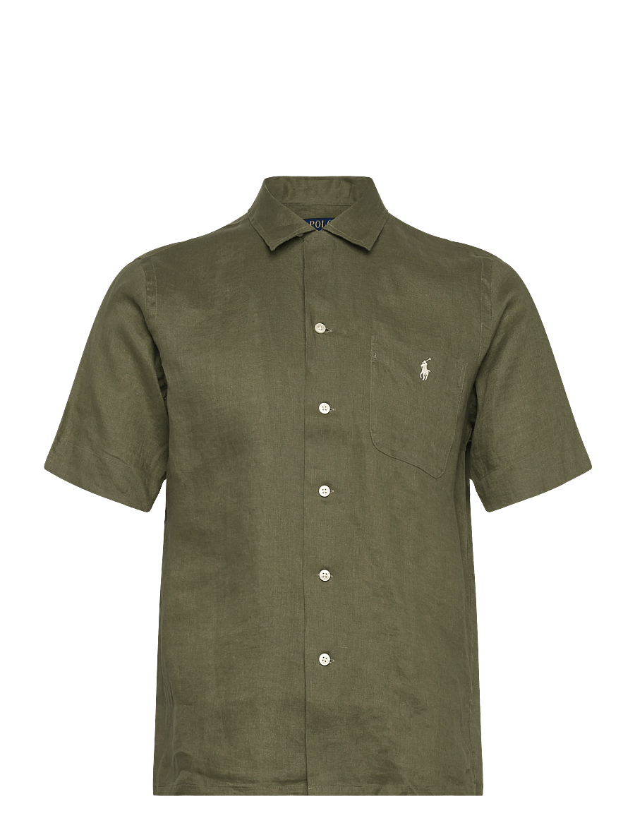 Polo Ralph Lauren - Classic Fit Linen Camp Shirt - hørskjorter - garden trail - 0