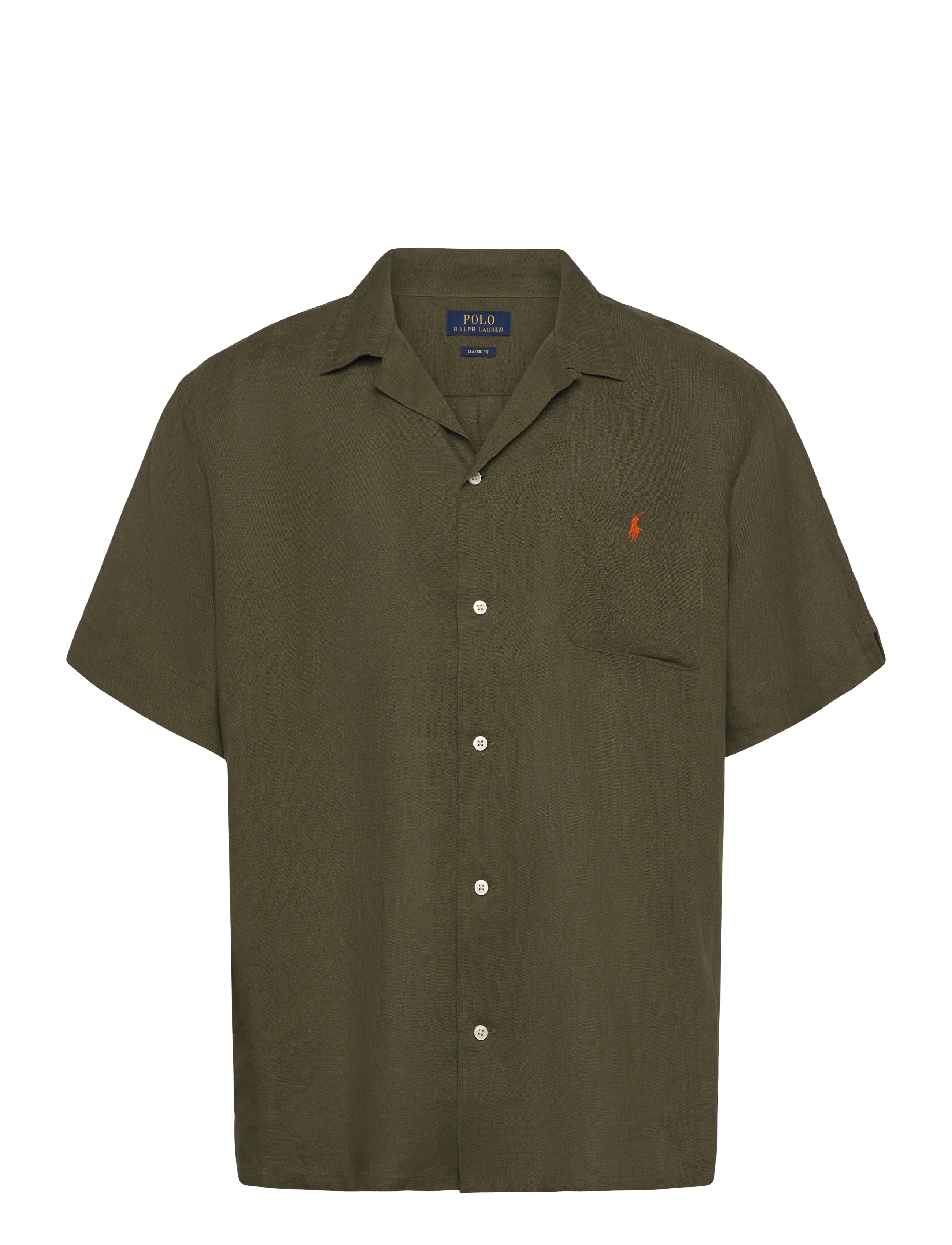 Polo Ralph Lauren Classic Fit Linen Camp Shirt - Skjorter - NEW OLIVE / khaki/green