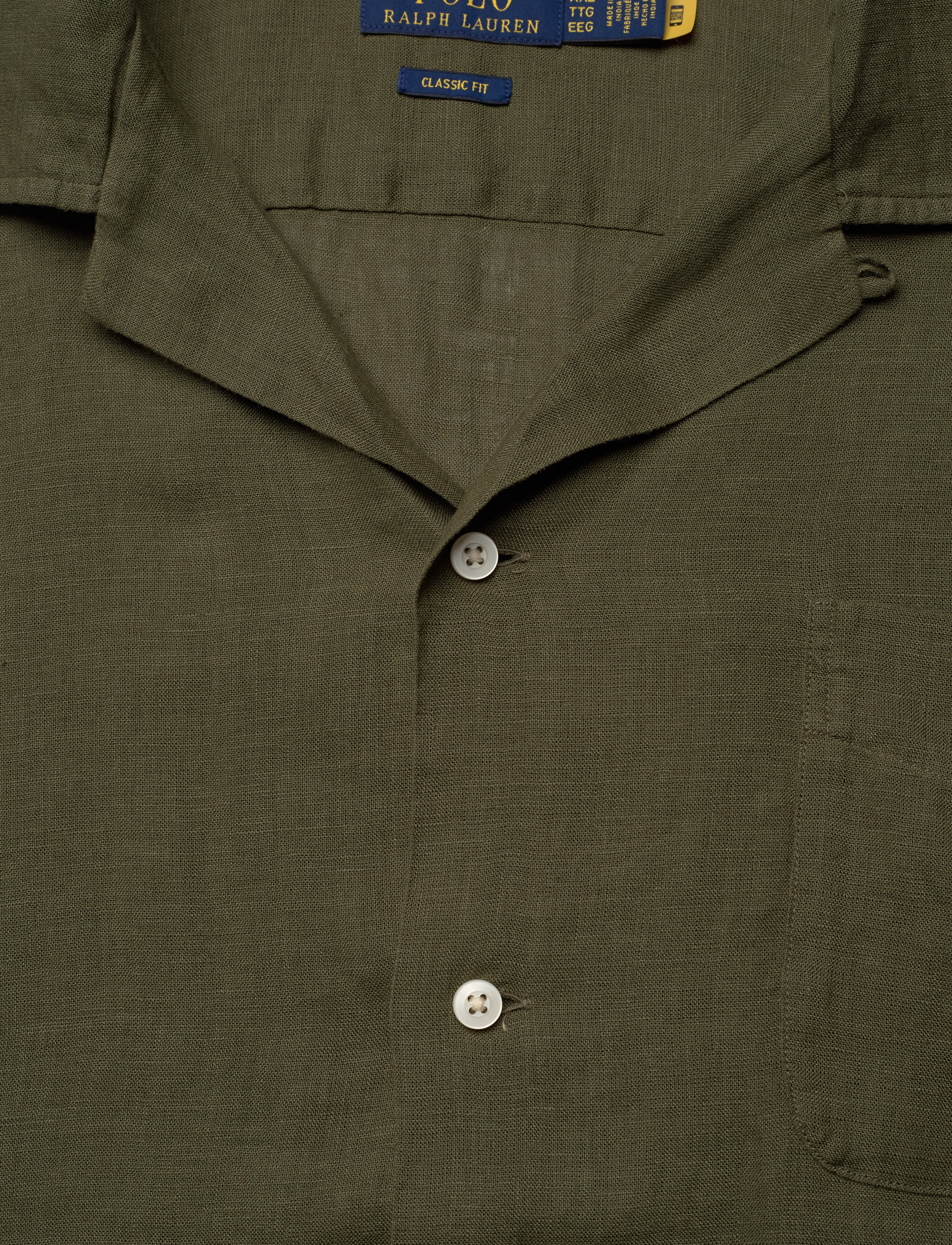 Polo Ralph Lauren - Classic Fit Linen Camp Shirt - hørskjorter - new olive - 2