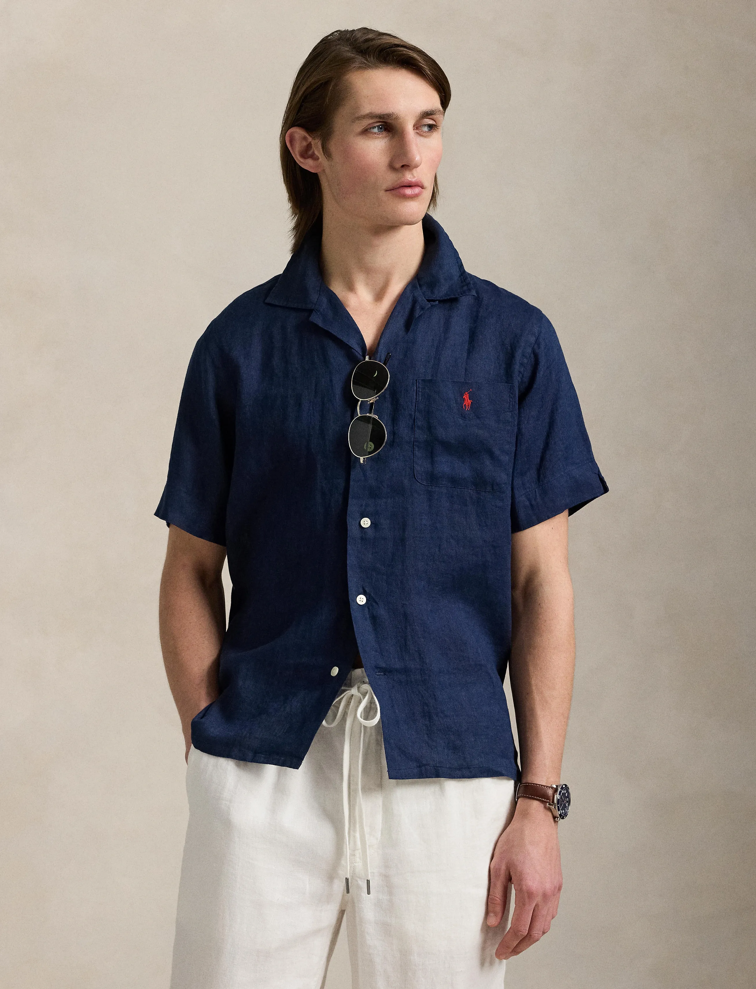 Polo Ralph Lauren - Classic Fit Linen Camp Shirt - leinenhemden - newport navy - 3