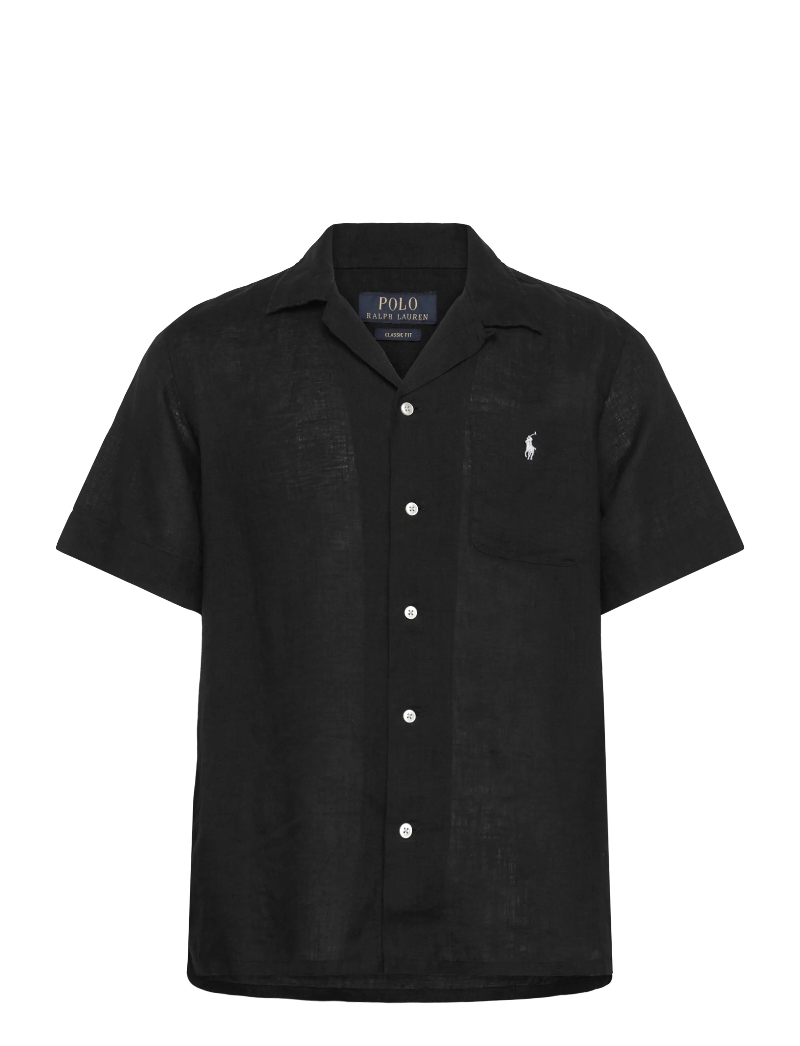 Polo Ralph Lauren Classic Fit Linen Camp Shirt - E-pirmadienis - POLO BLACK / black