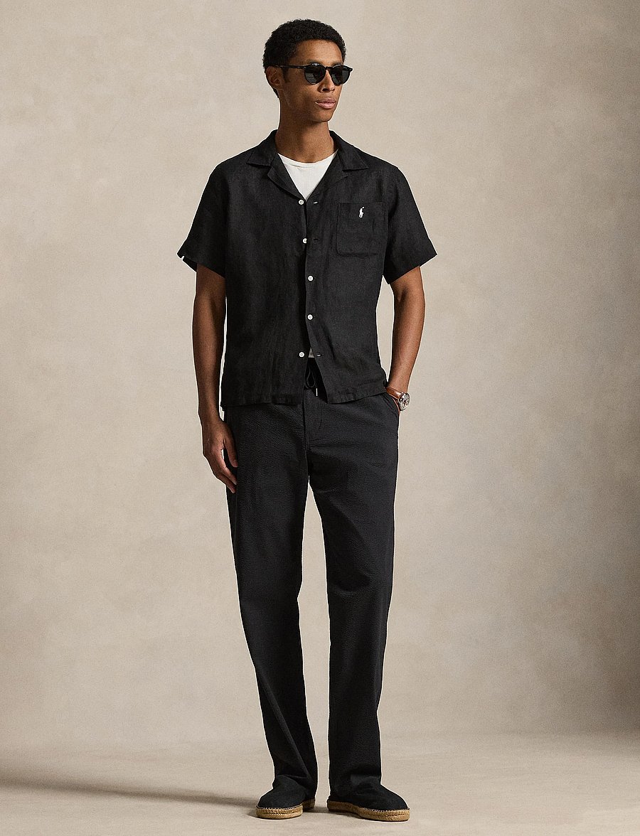 Polo Ralph Lauren - Classic Fit Linen Camp Shirt - chemises de lin - polo black - 0