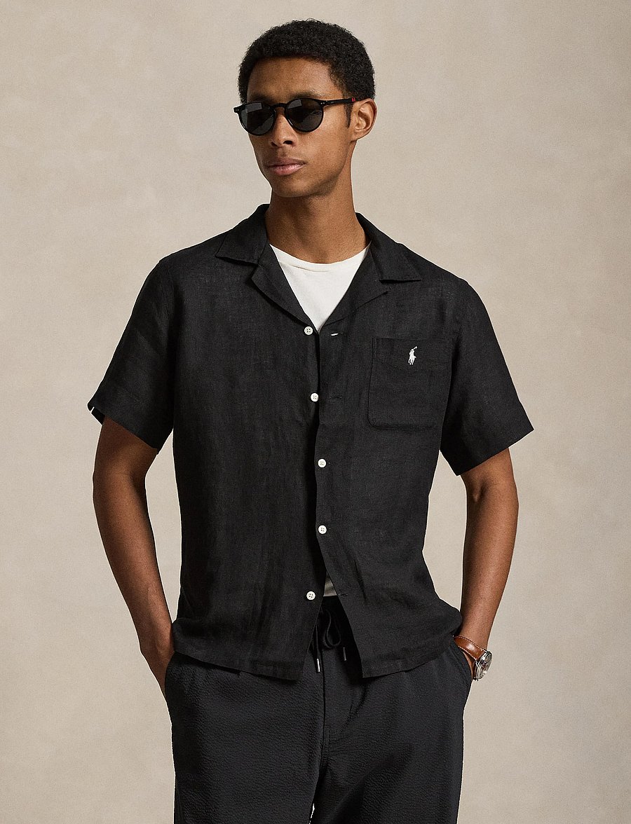 Polo Ralph Lauren - Classic Fit Linen Camp Shirt - chemises de lin - polo black - 3