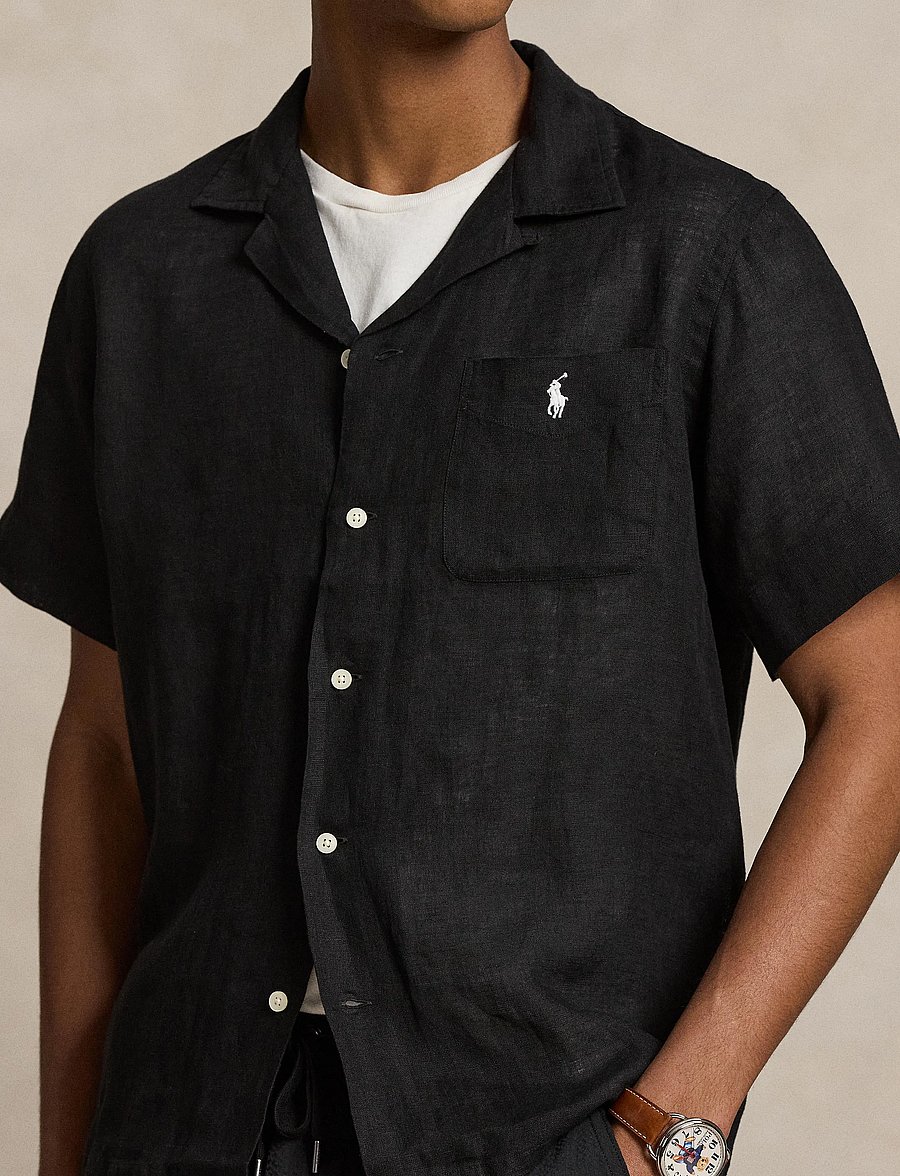Polo Ralph Lauren - Classic Fit Linen Camp Shirt - chemises de lin - polo black - 4