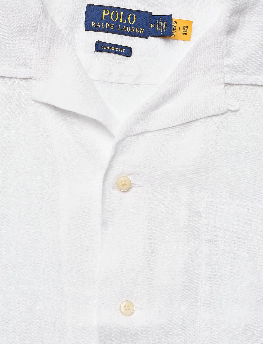 Polo Ralph Lauren - Classic Fit Linen Camp Shirt - hørskjorter - white - 2