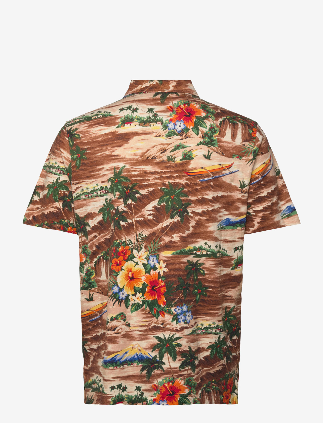 Polo Ralph Lauren - Classic Fit Tropical Linen-Cotton Polo - kortärmade pikéer - outrigger scenic - 1