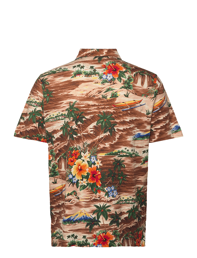 Polo Ralph Lauren - Classic Fit Tropical Linen-Cotton Polo - kortärmade pikéer - outrigger scenic - 1