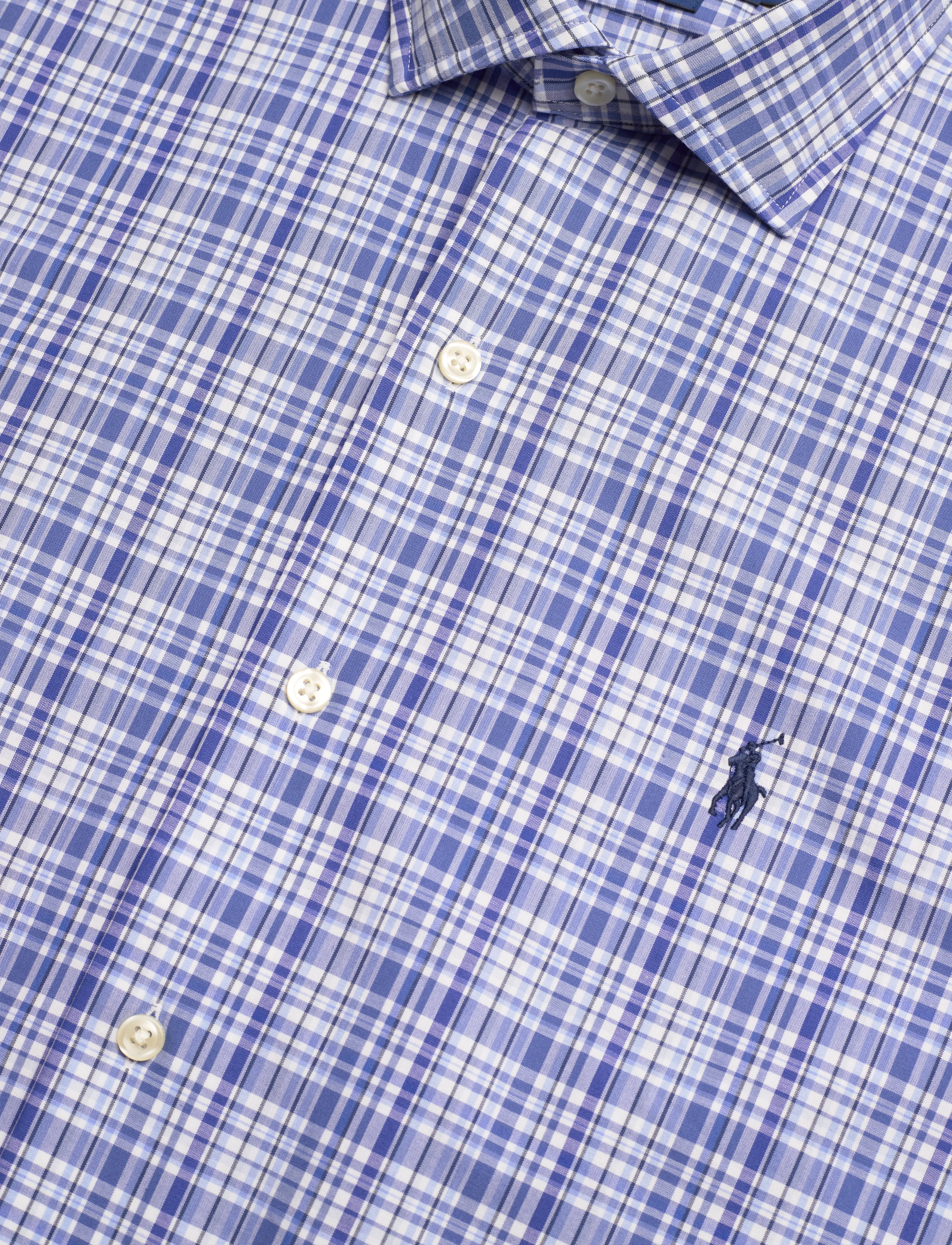 Polo Ralph Lauren - Classic Fit Plaid Stretch Poplin Shirt - 6661a blue multi - 3