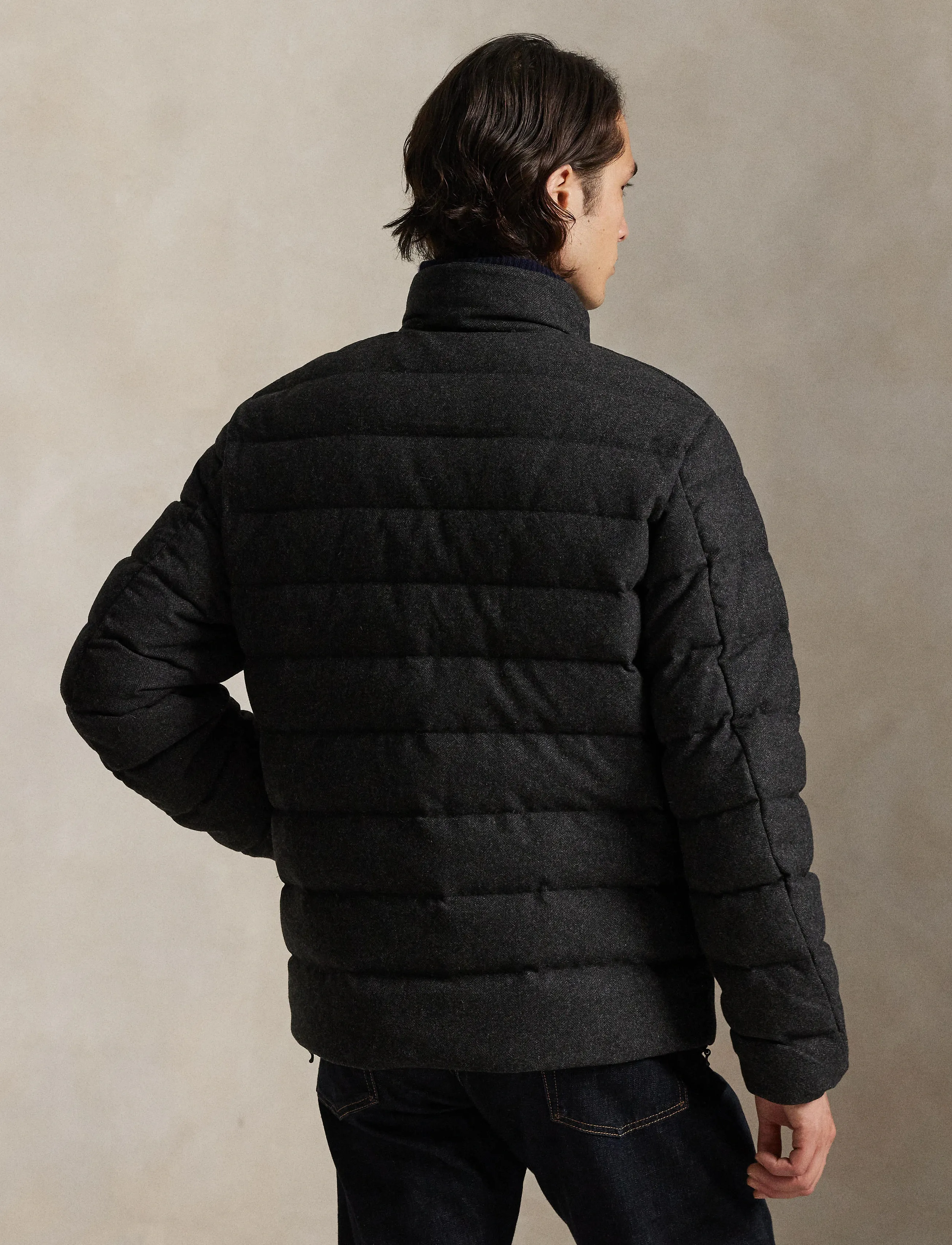Polo Ralph Lauren - The Colden Herringbone Down Jacket - gefütterte jacken - barclay heather x - 2