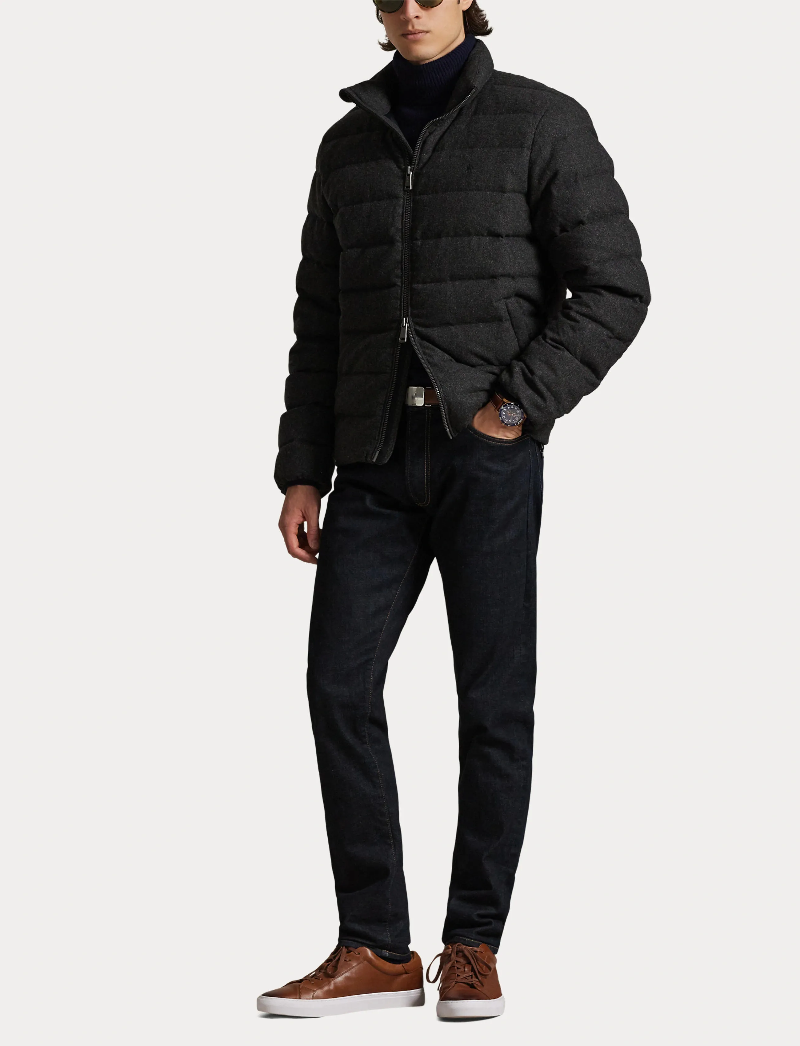 Polo Ralph Lauren - The Colden Herringbone Down Jacket - gefütterte jacken - barclay heather x - 4