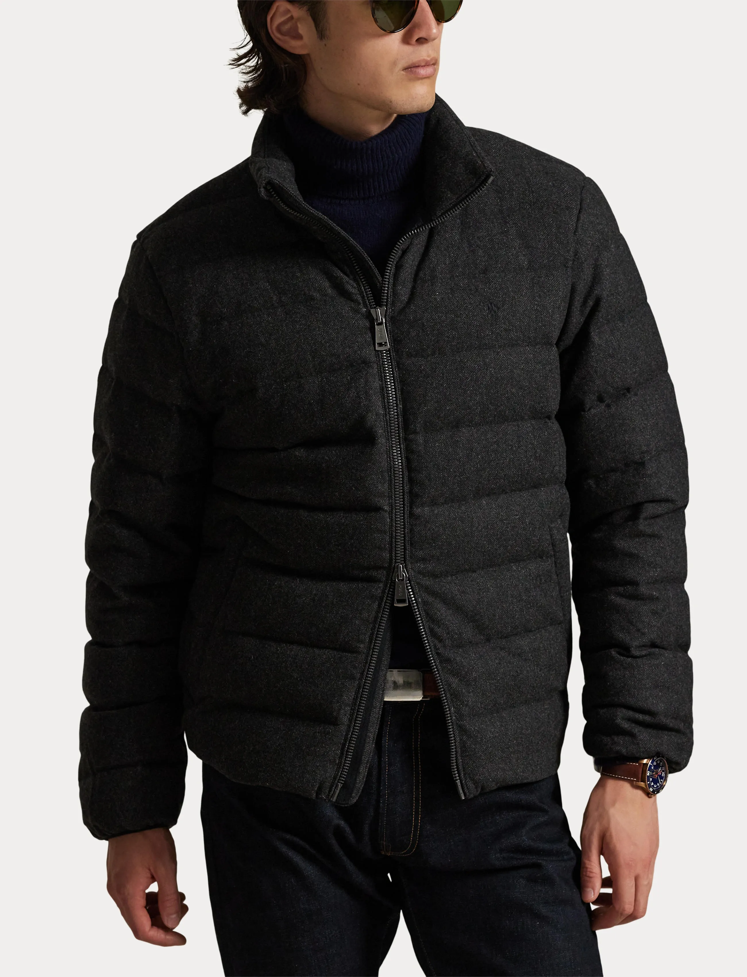 Polo Ralph Lauren - The Colden Herringbone Down Jacket - gefütterte jacken - barclay heather x - 5
