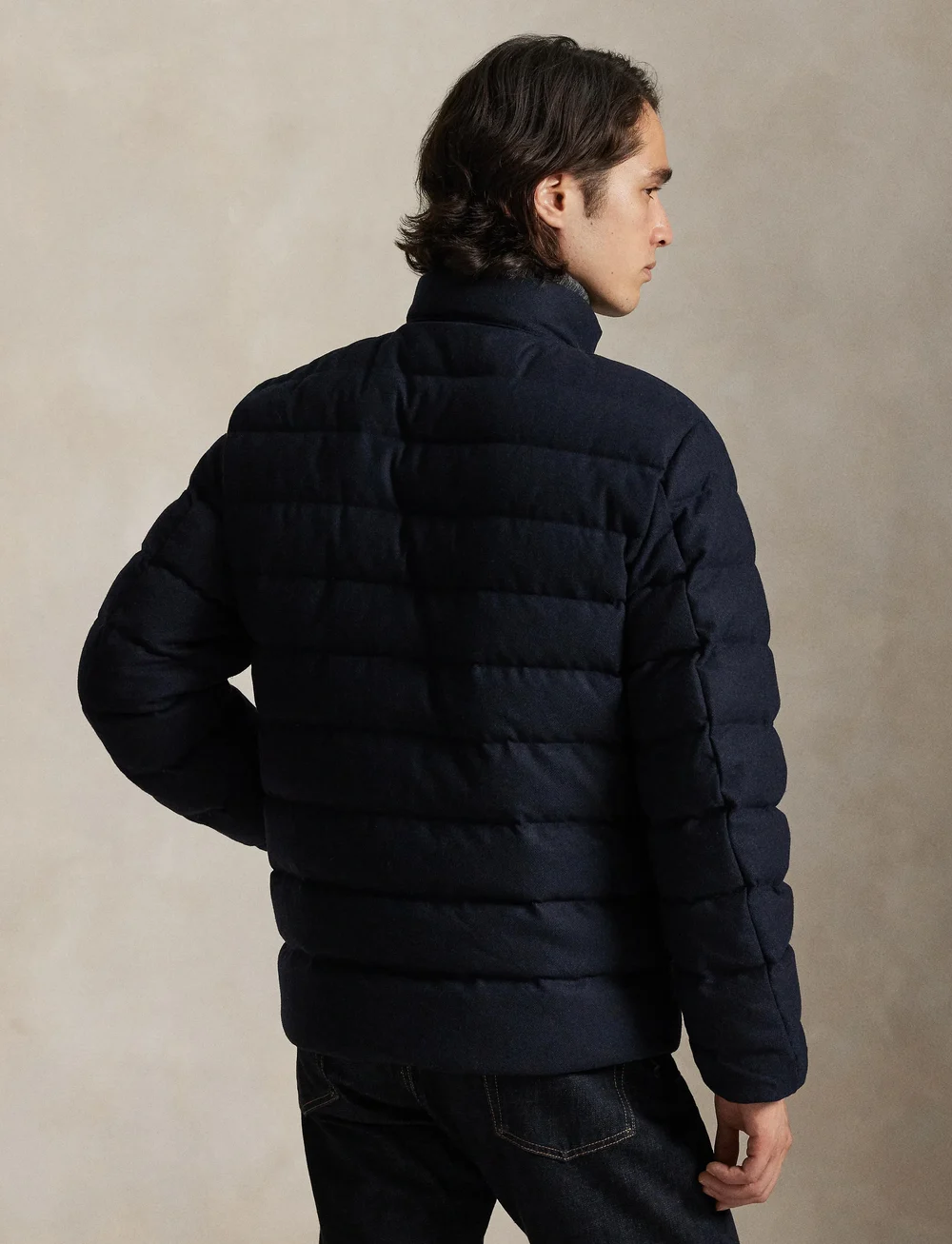 Polo Ralph Lauren - The Colden Herringbone Down Jacket - fodrade jackor - navy - 2