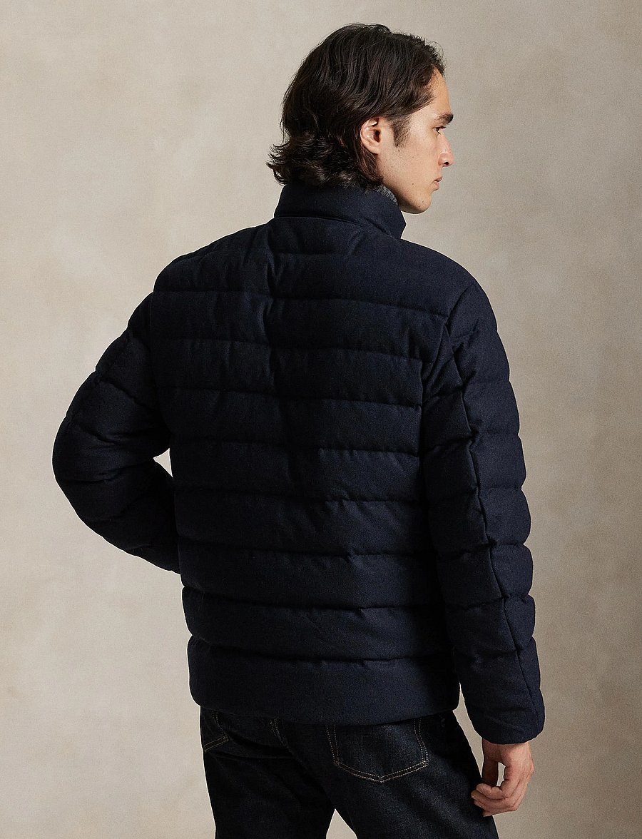 Polo Ralph Lauren - The Colden Herringbone Down Jacket - vestes matelassées - navy - 2