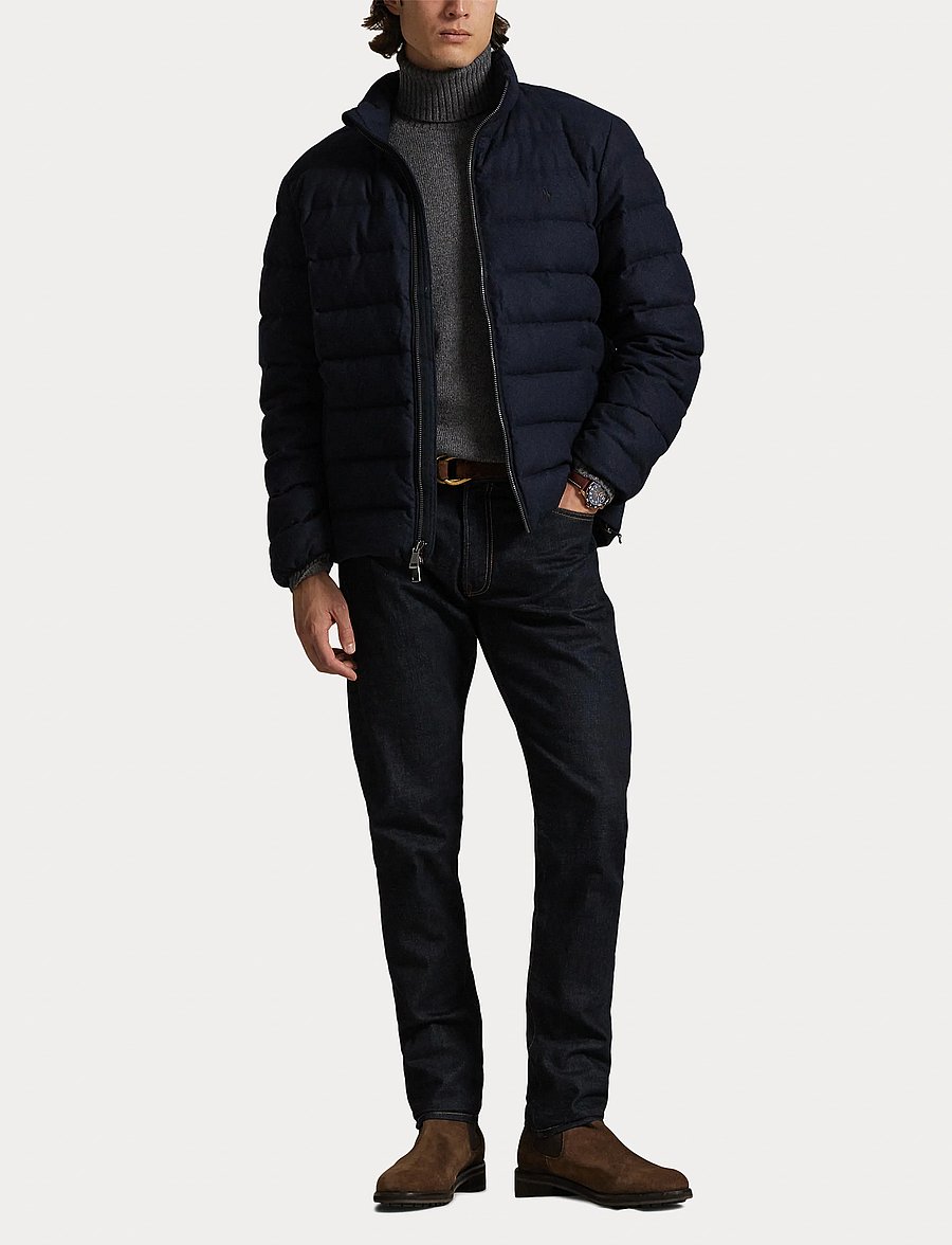 Polo Ralph Lauren - The Colden Herringbone Down Jacket - vestes matelassées - navy - 4