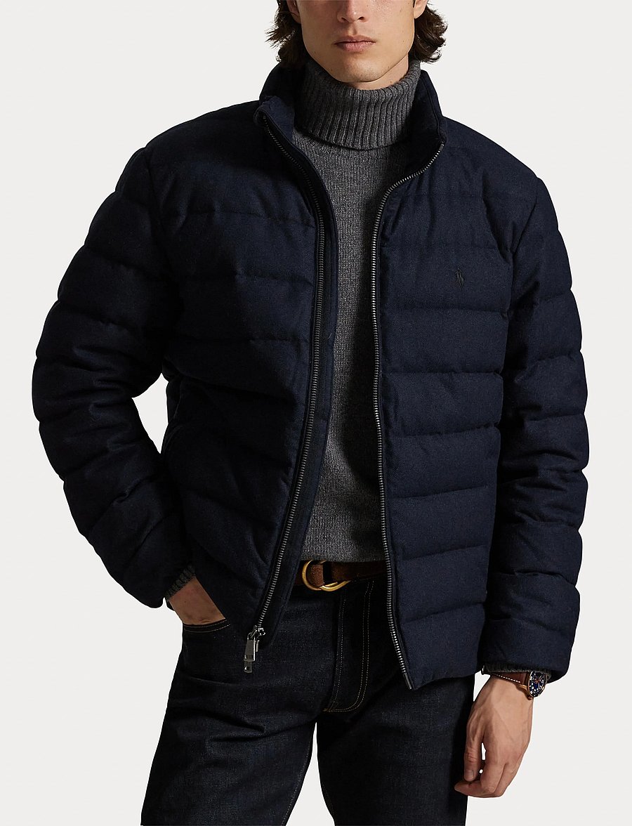 Polo Ralph Lauren - The Colden Herringbone Down Jacket - vestes matelassées - navy - 5