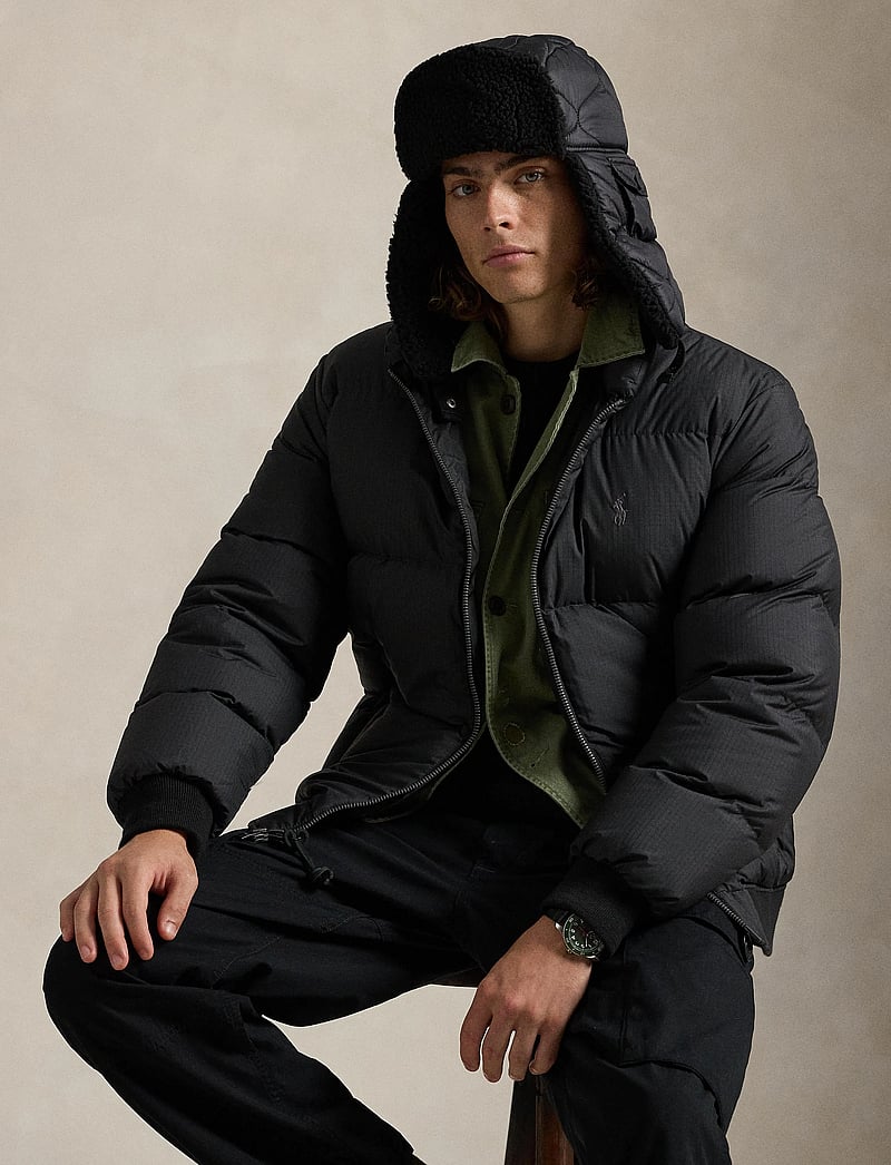 Polo Ralph Lauren - Textured Ripstop Down Jacket - fodrade jackor - polo black - 3