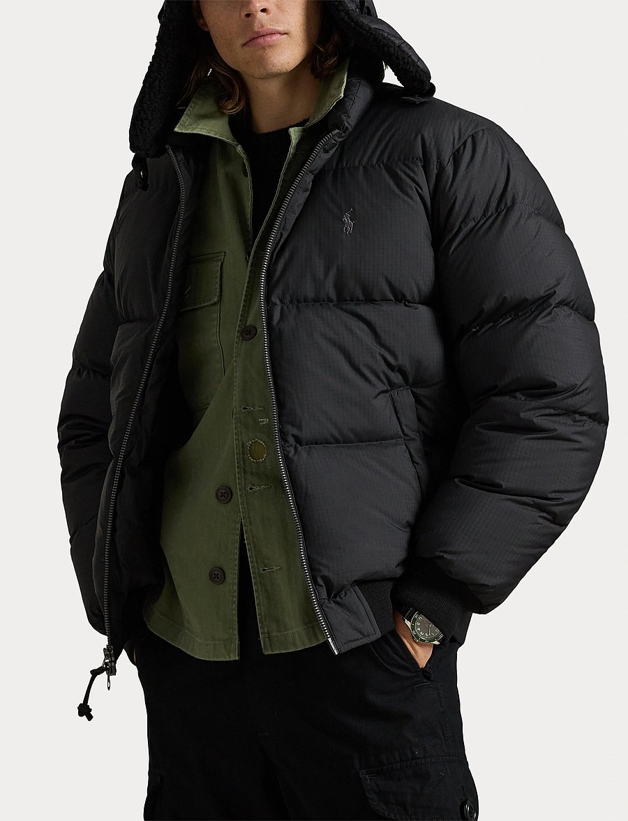Polo Ralph Lauren - Textured Ripstop Down Jacket - forede jakker - polo black - 5